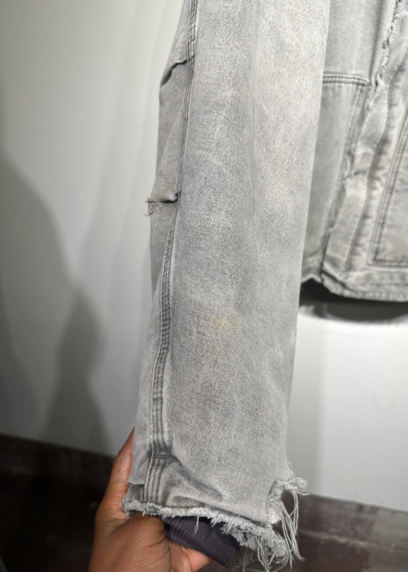 Carhartt Distressed Grey Full Swing Jacket L AS IS