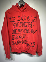Supreme Is Love Red/black Spellout Hoodie Masc M