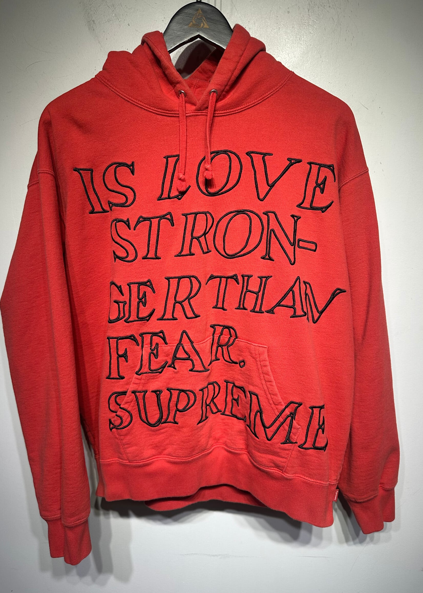 Supreme Is Love Red/black Spellout Hoodie Masc M