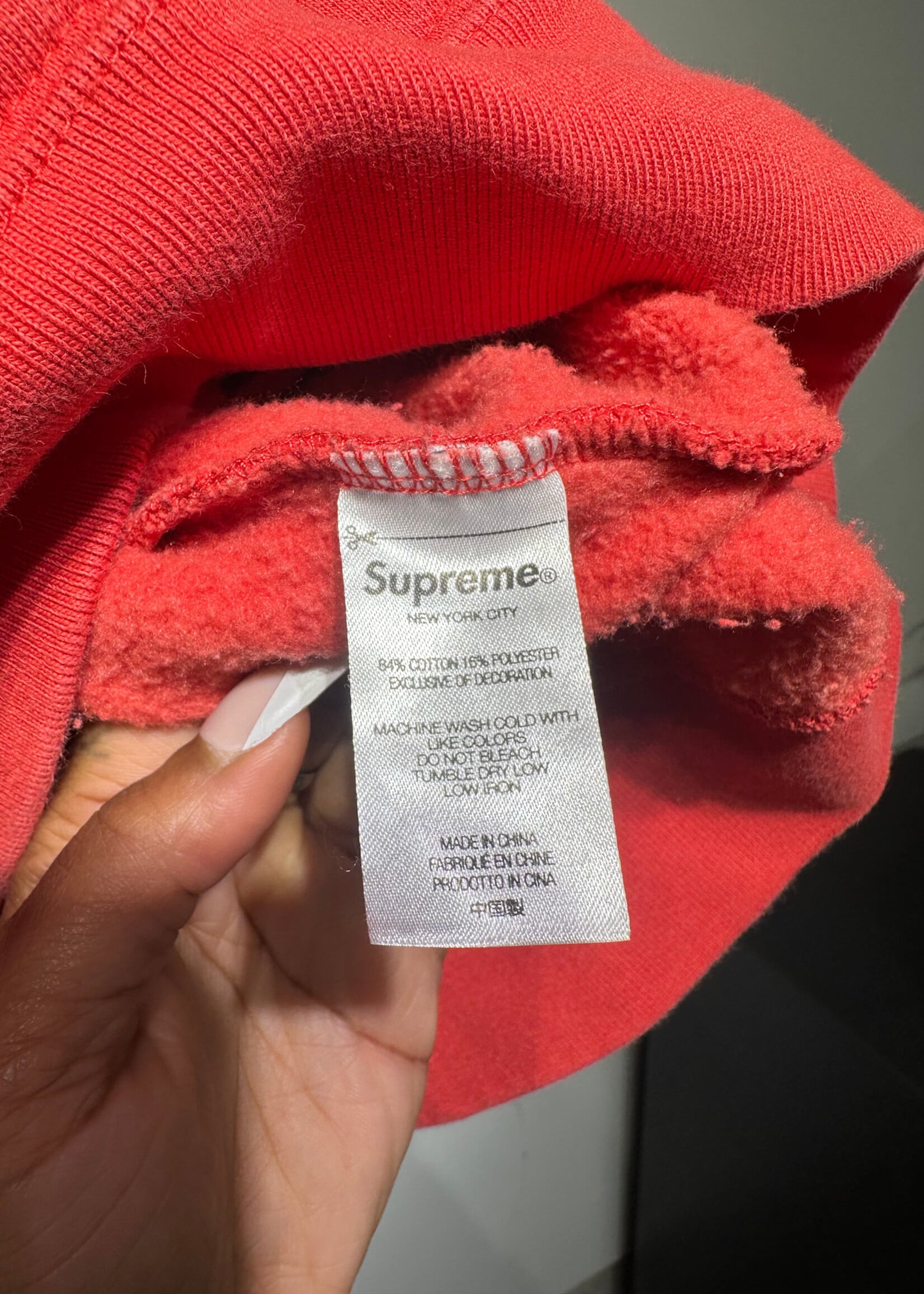 Supreme Is Love Red/black Spellout Hoodie Masc M