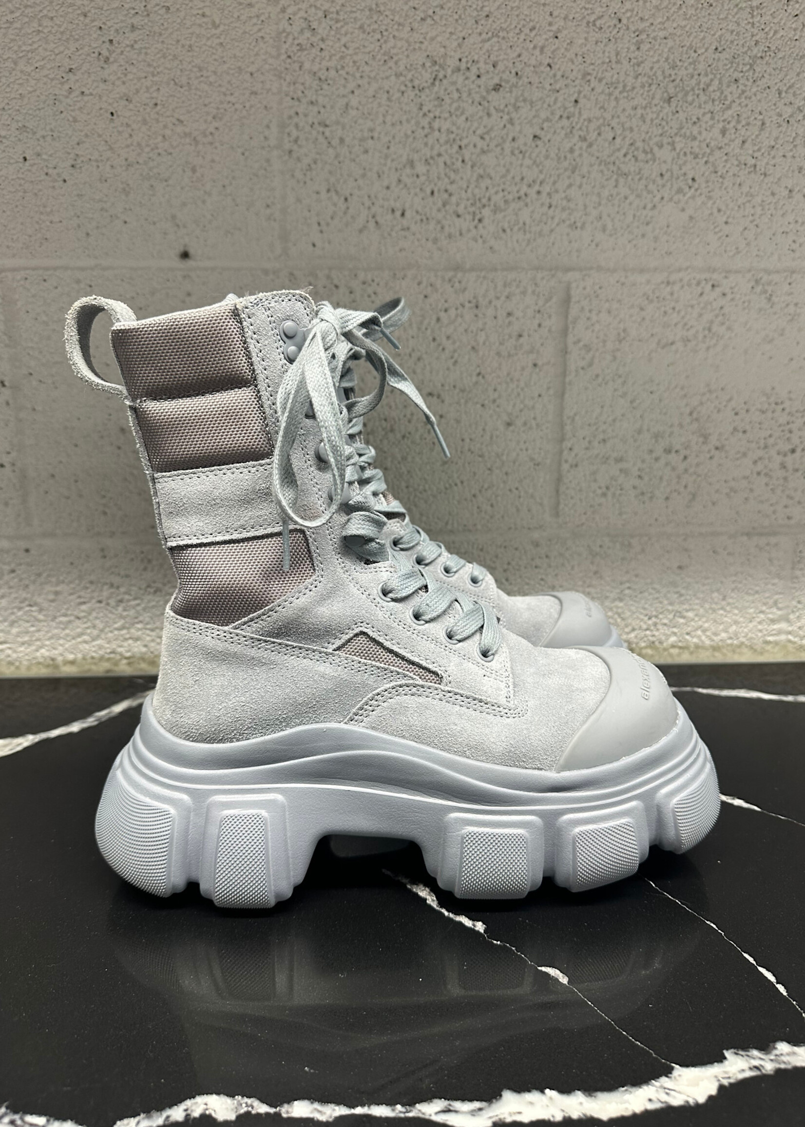 Alexander Wang Grey Storm Combat Boot 36/6 AS IS