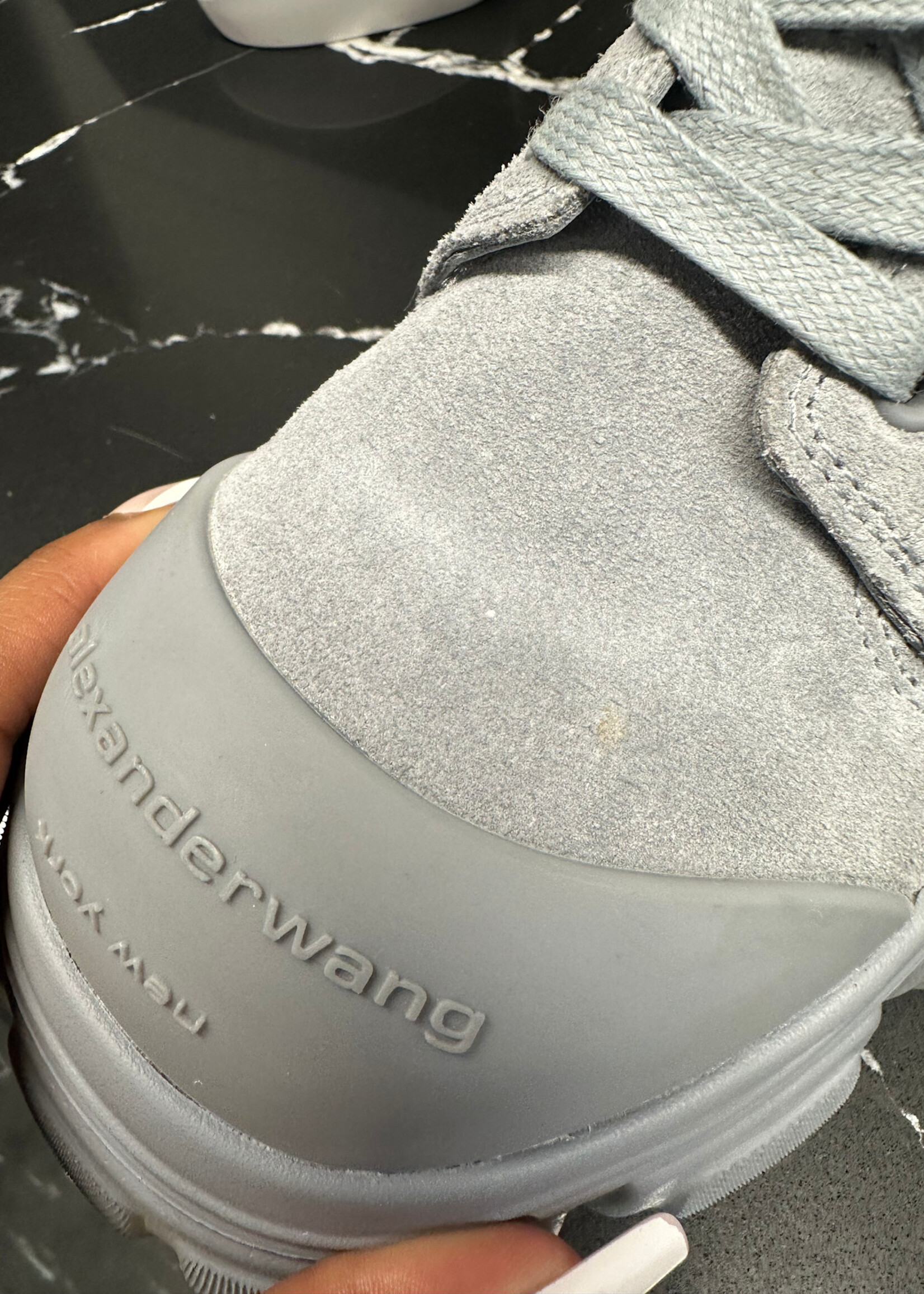 Alexander Wang Grey Storm Combat Boot 36/6 AS IS