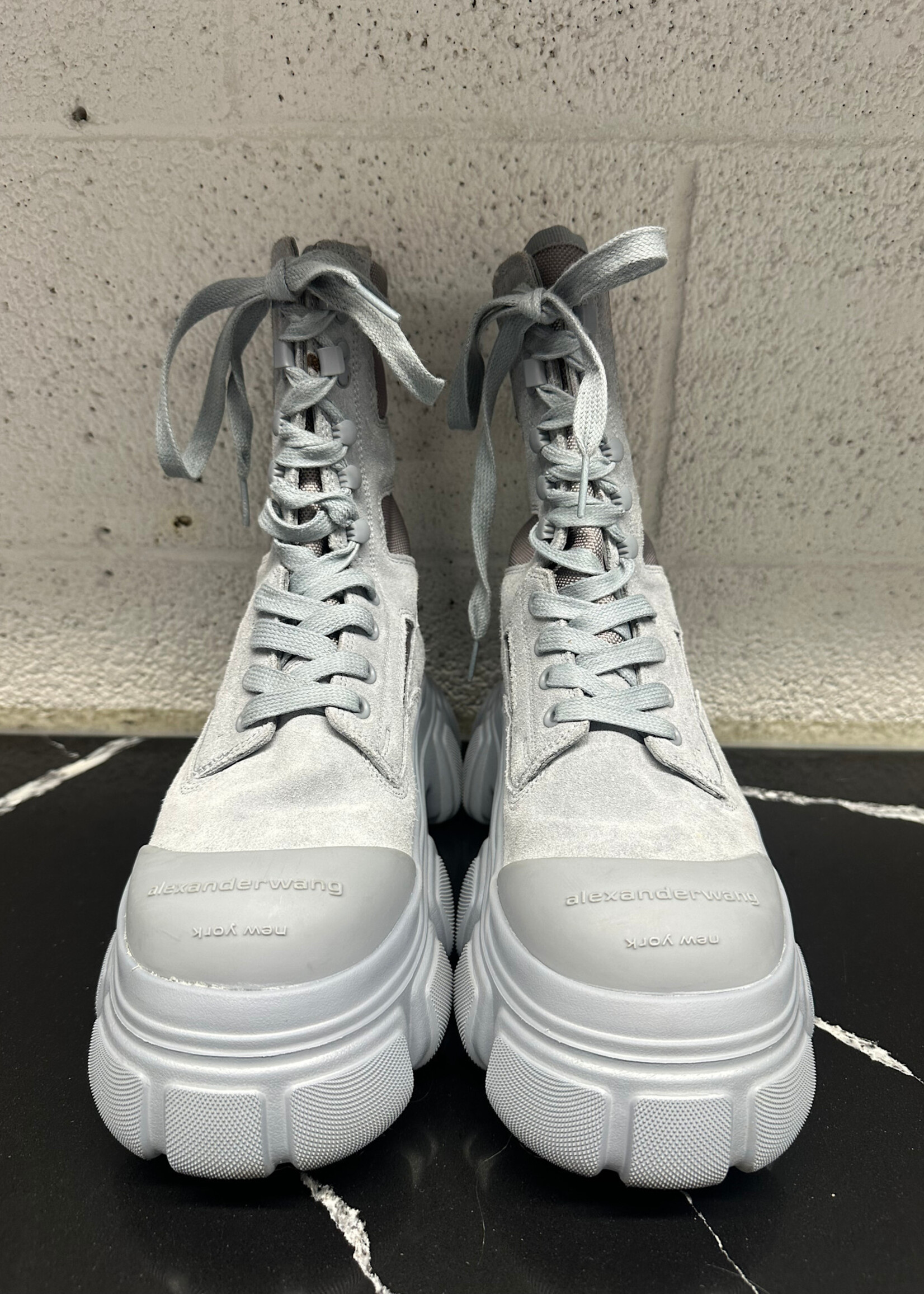 Alexander Wang Grey Storm Combat Boot 36/6 AS IS