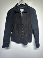 Live A Little Black Leather Jacket XL As Is