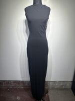 Skims Open Back Black Maxi Dress XL