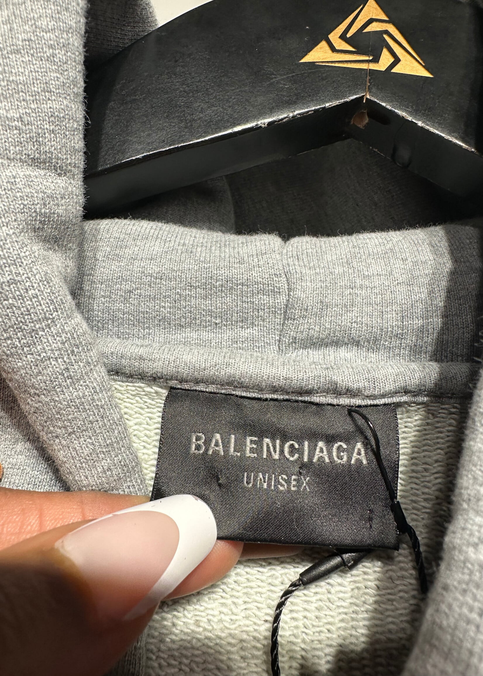 Balenciaga Hoodie/Jean Distress Hem Jacket 2XL