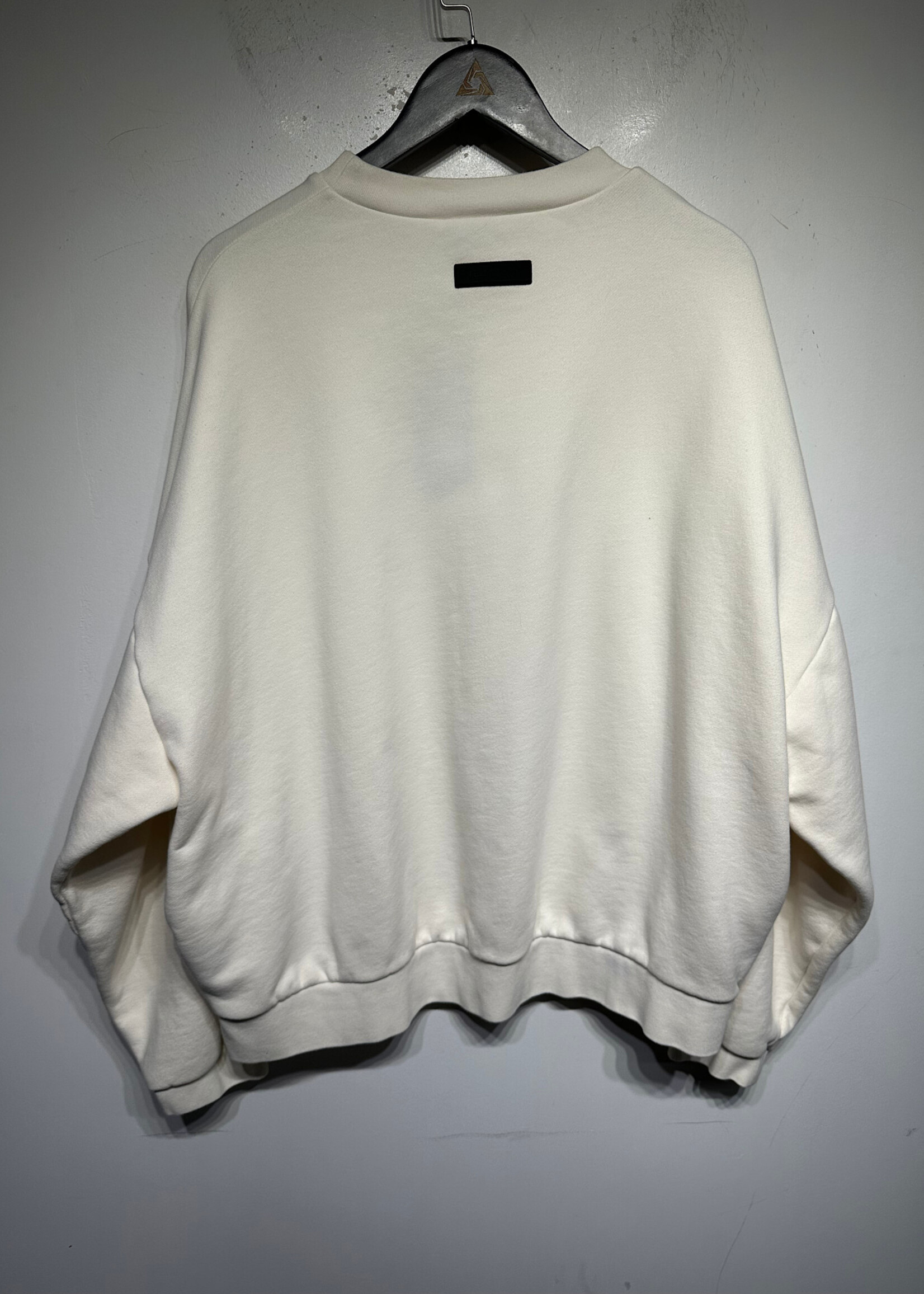 Essentials Grey Logo Cream Sweater XL