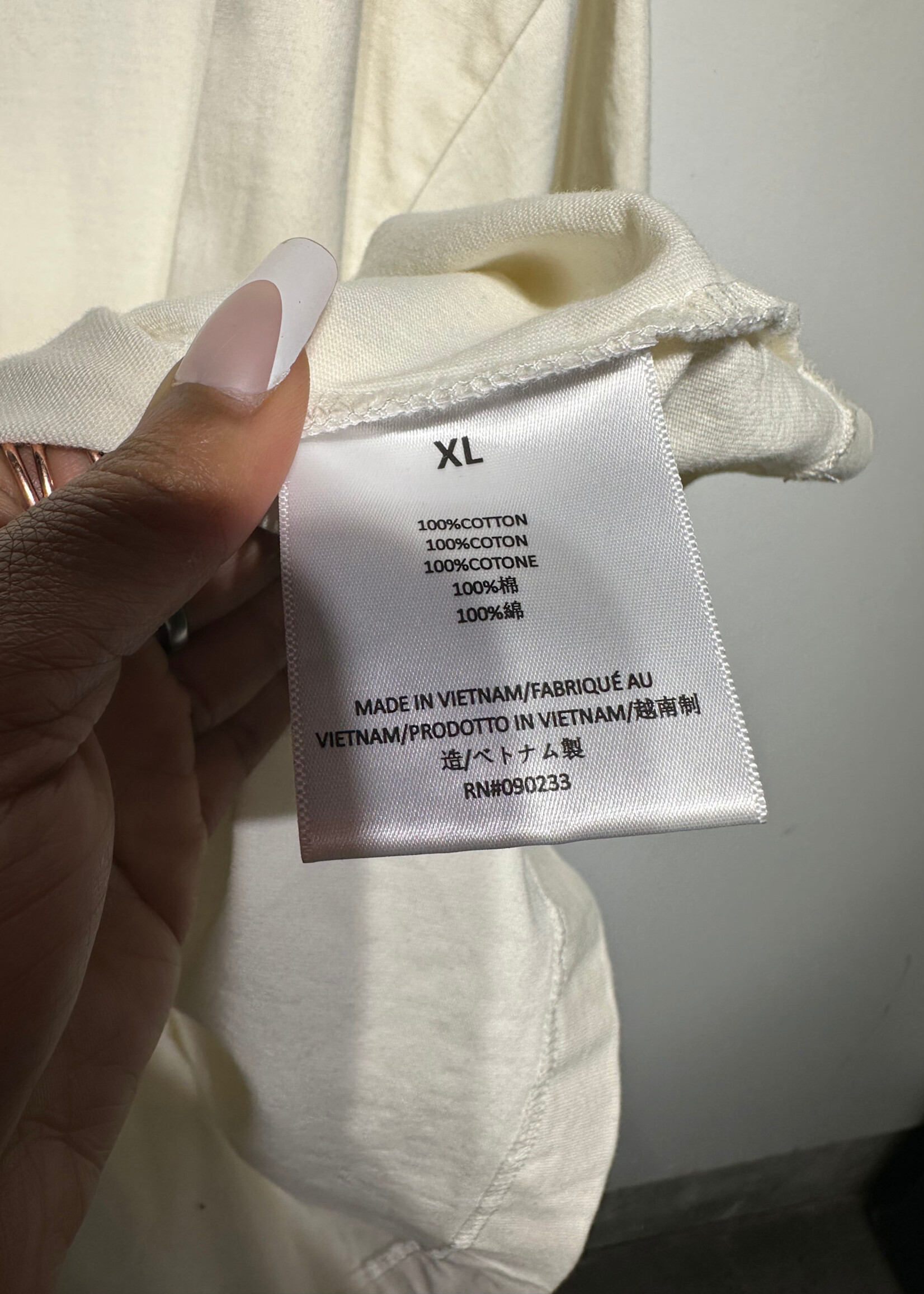 Essentials Cream Oversized Tee XL