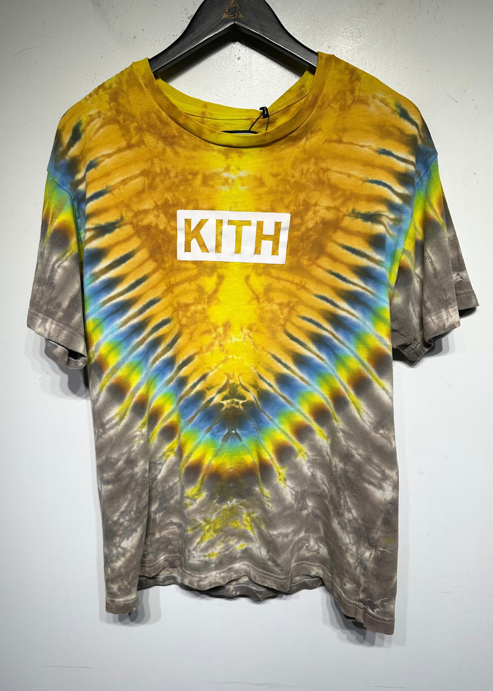 Kith Yellow Tie Dye Love Is Forever Tee L