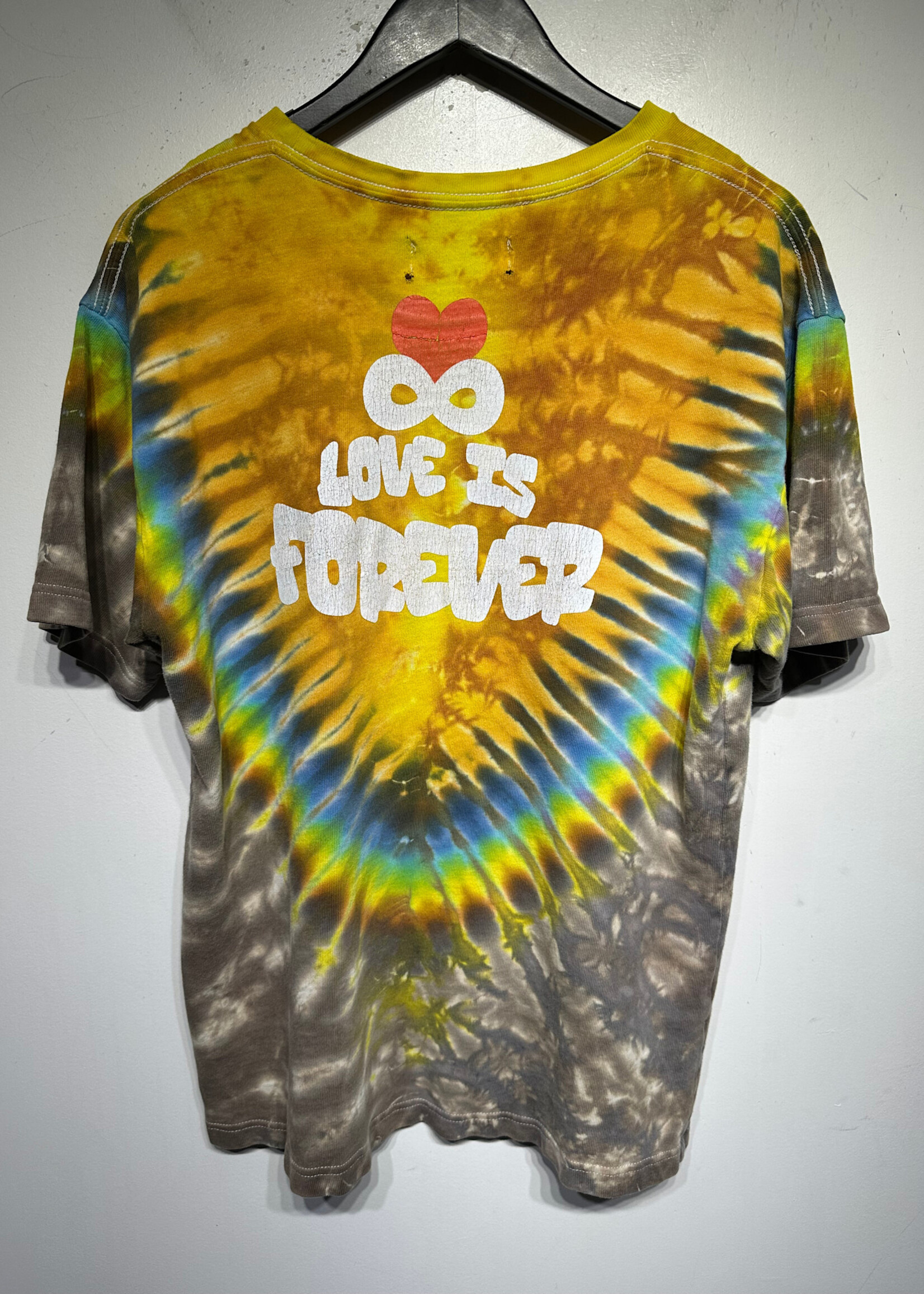 Kith Yellow Tie Dye Love Is Forever Tee L