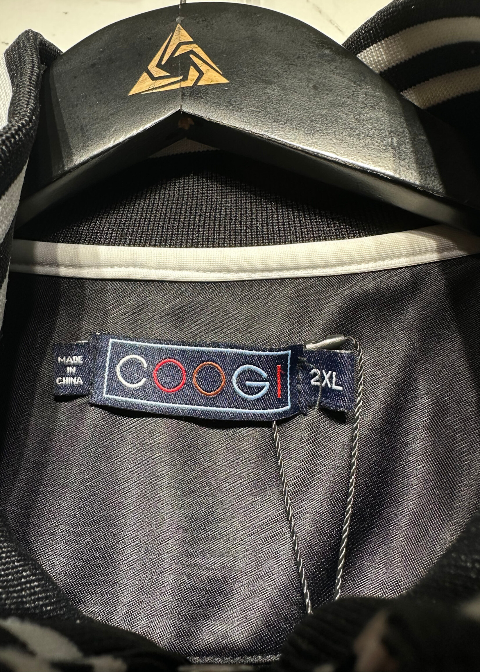 Coogi Black Zip Up Track Jacket Masc XXL