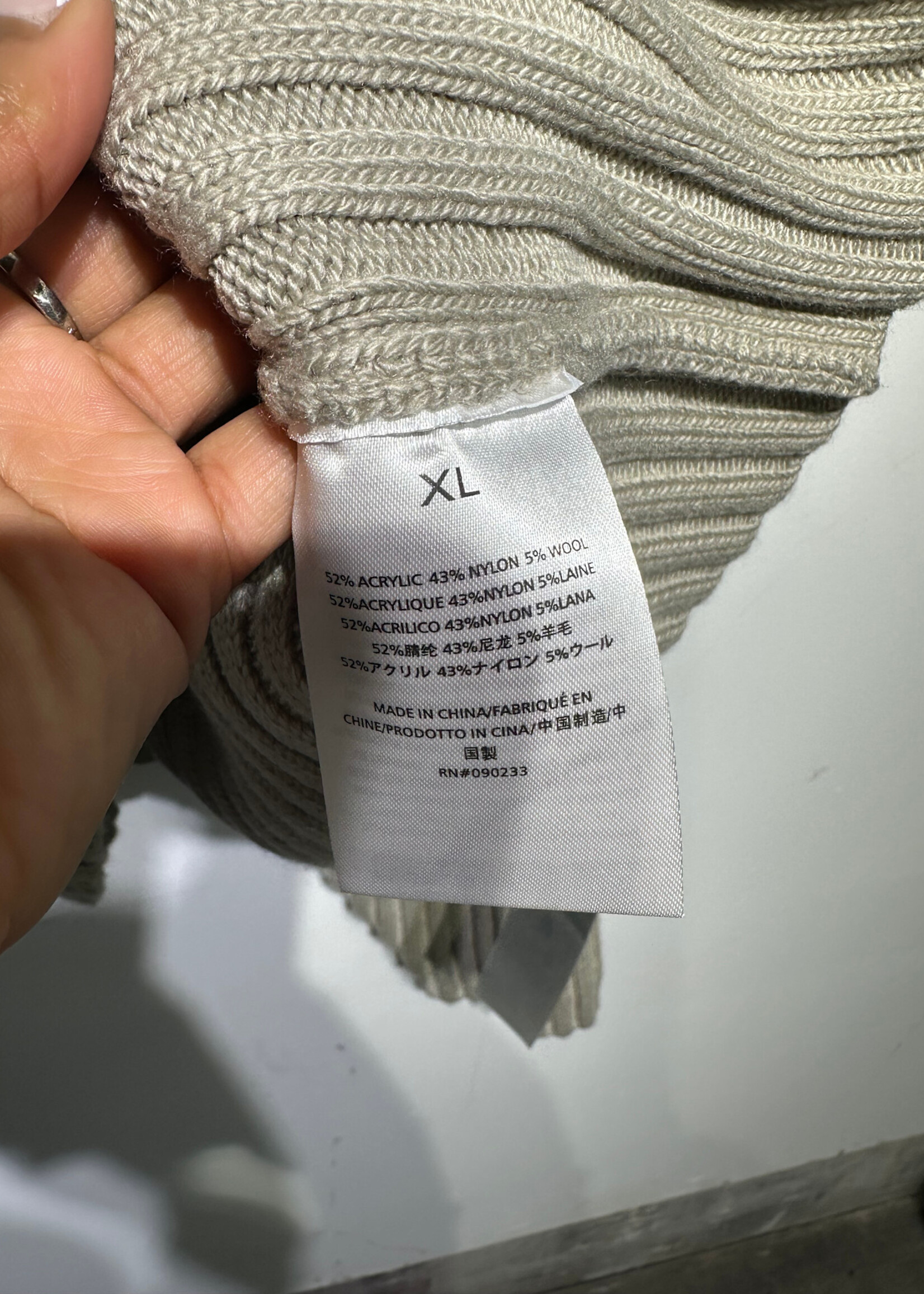 NWT Essentials Ribbed Sweater XL