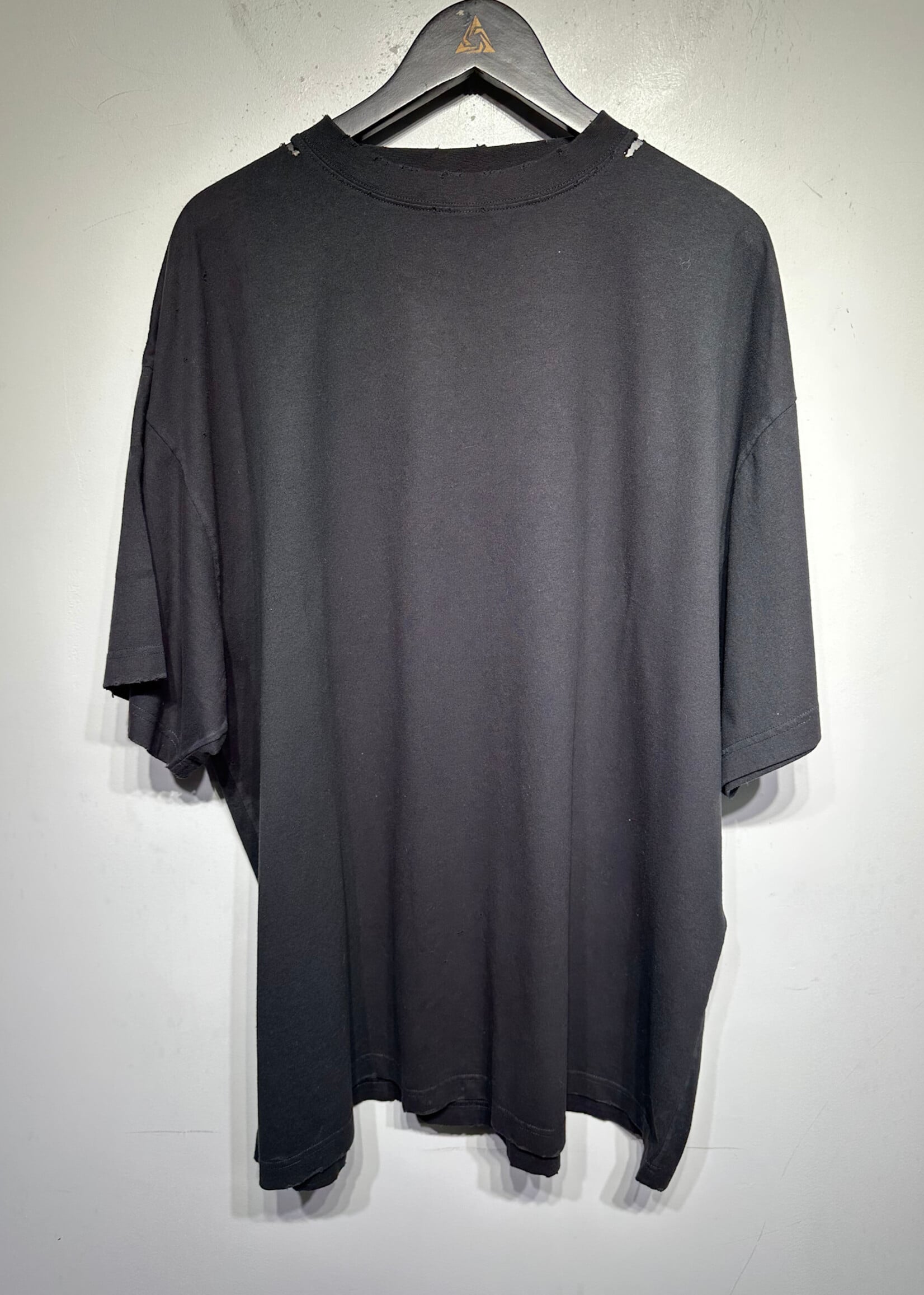 Balenciaga 1917 Distressed Black Tee 2xl