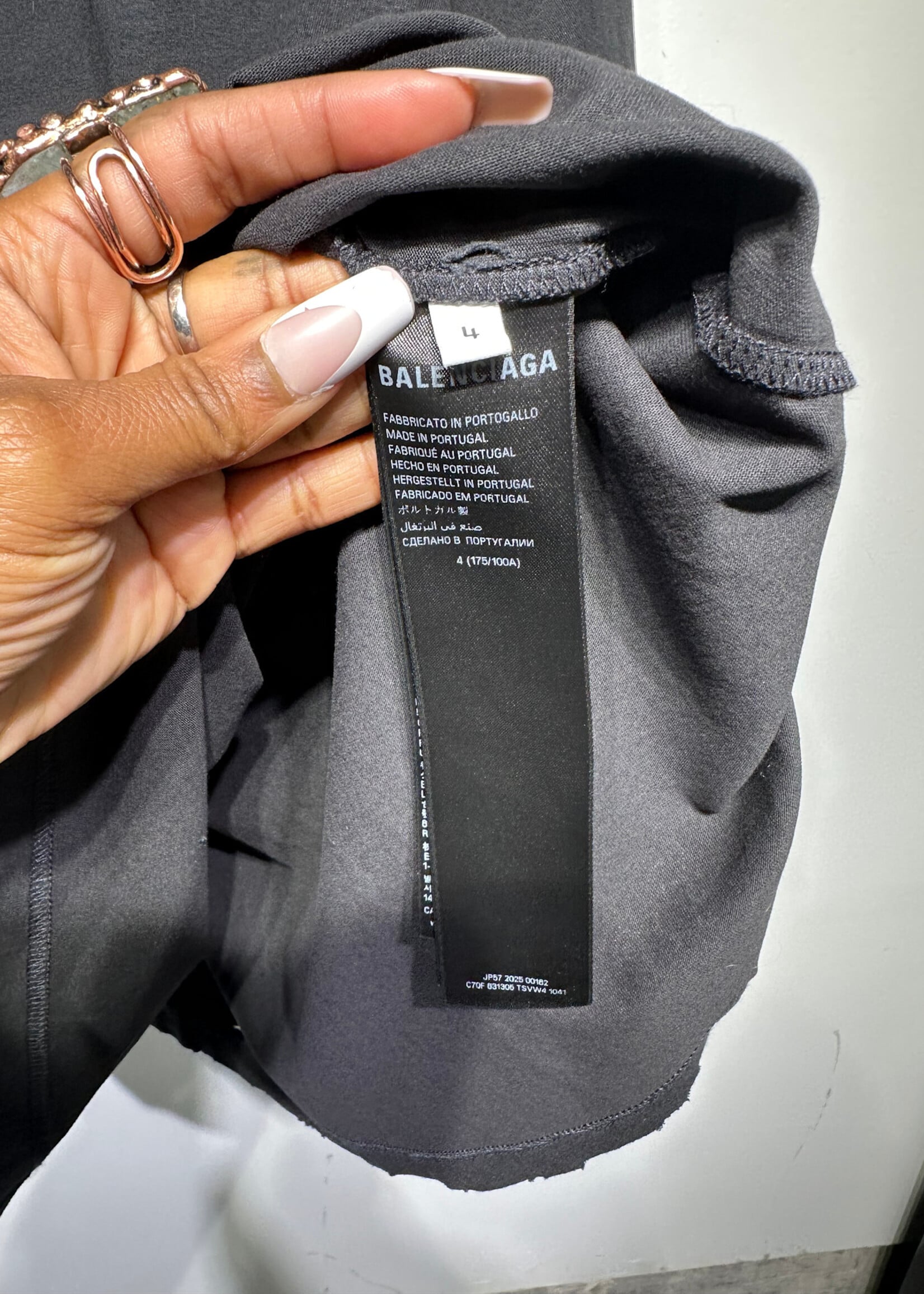 Balenciaga 1917 Distressed Black Tee 2xl