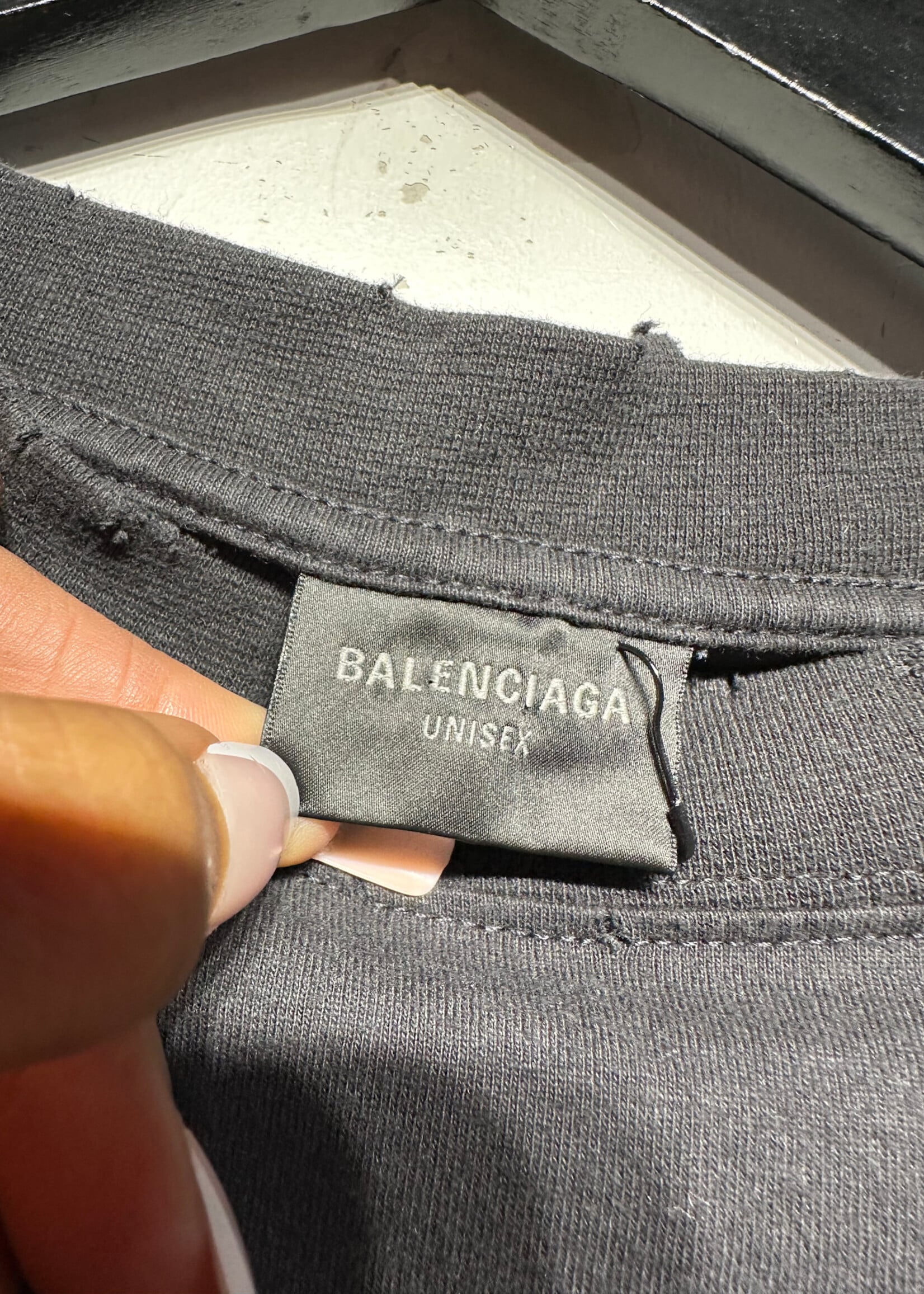 Balenciaga 1917 Distressed Black Tee 2xl