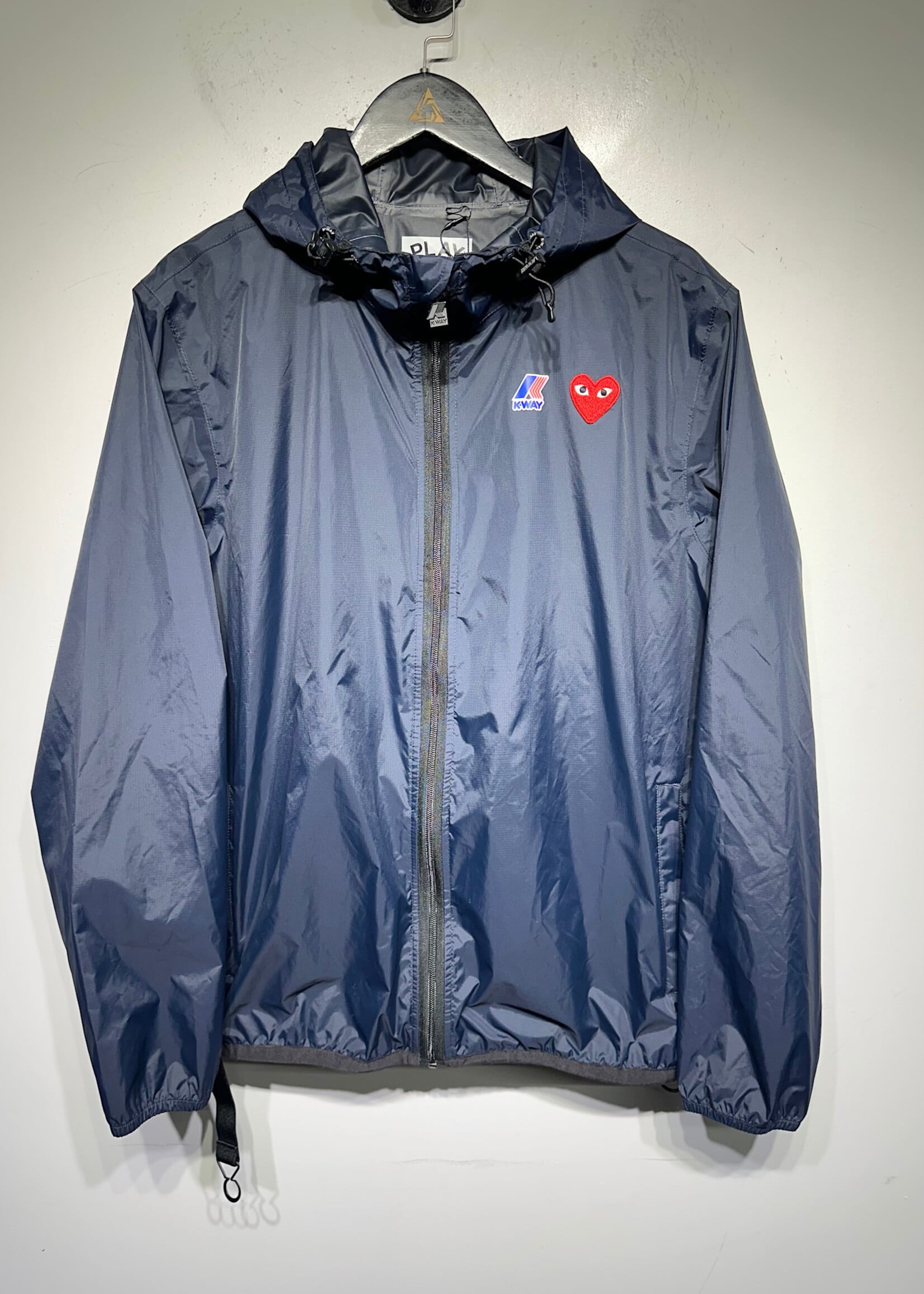 KWAY x CDG Navy Blue Windbreaker L