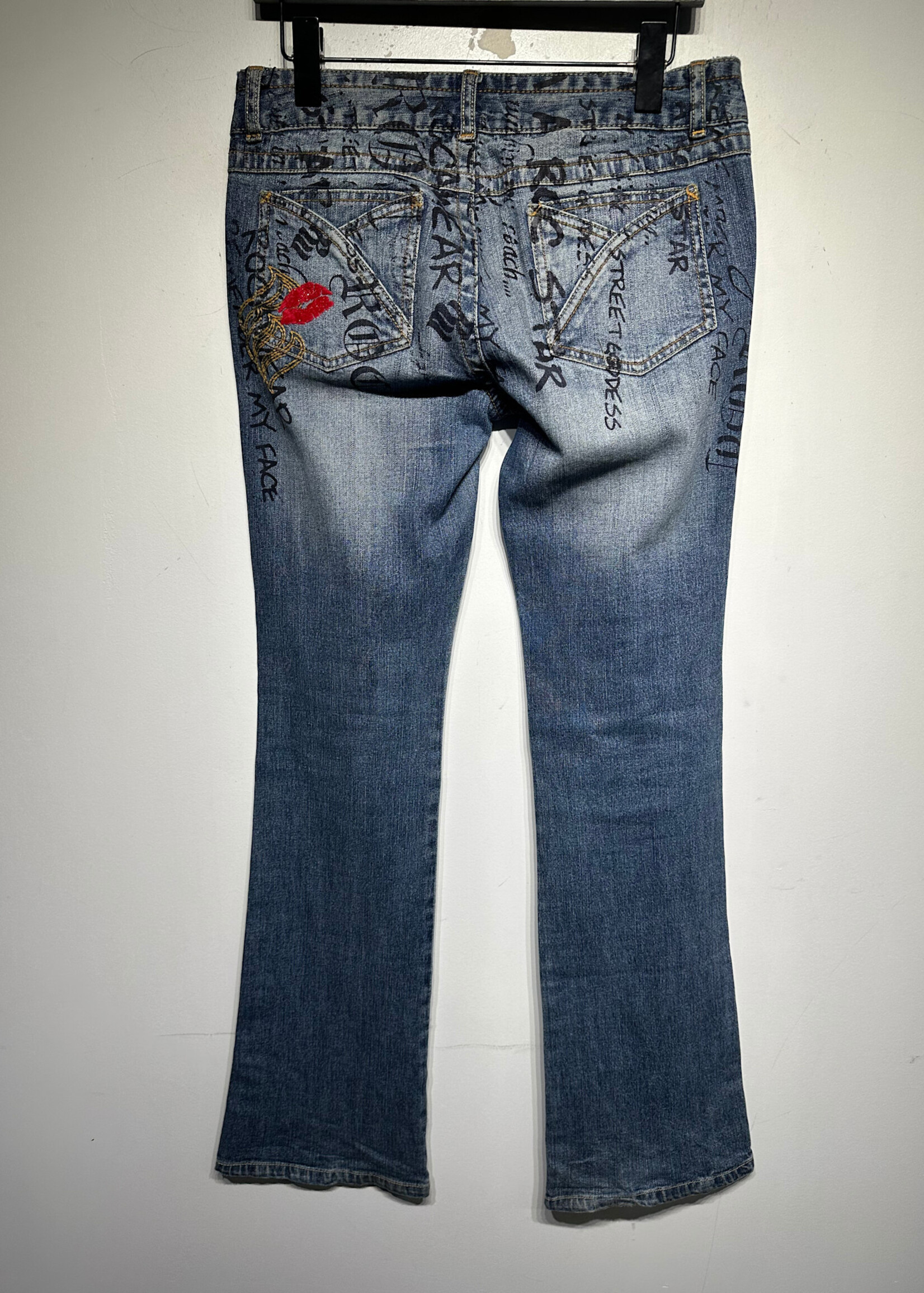 Rocawear Y2K Scribble Flare Jeans 28
