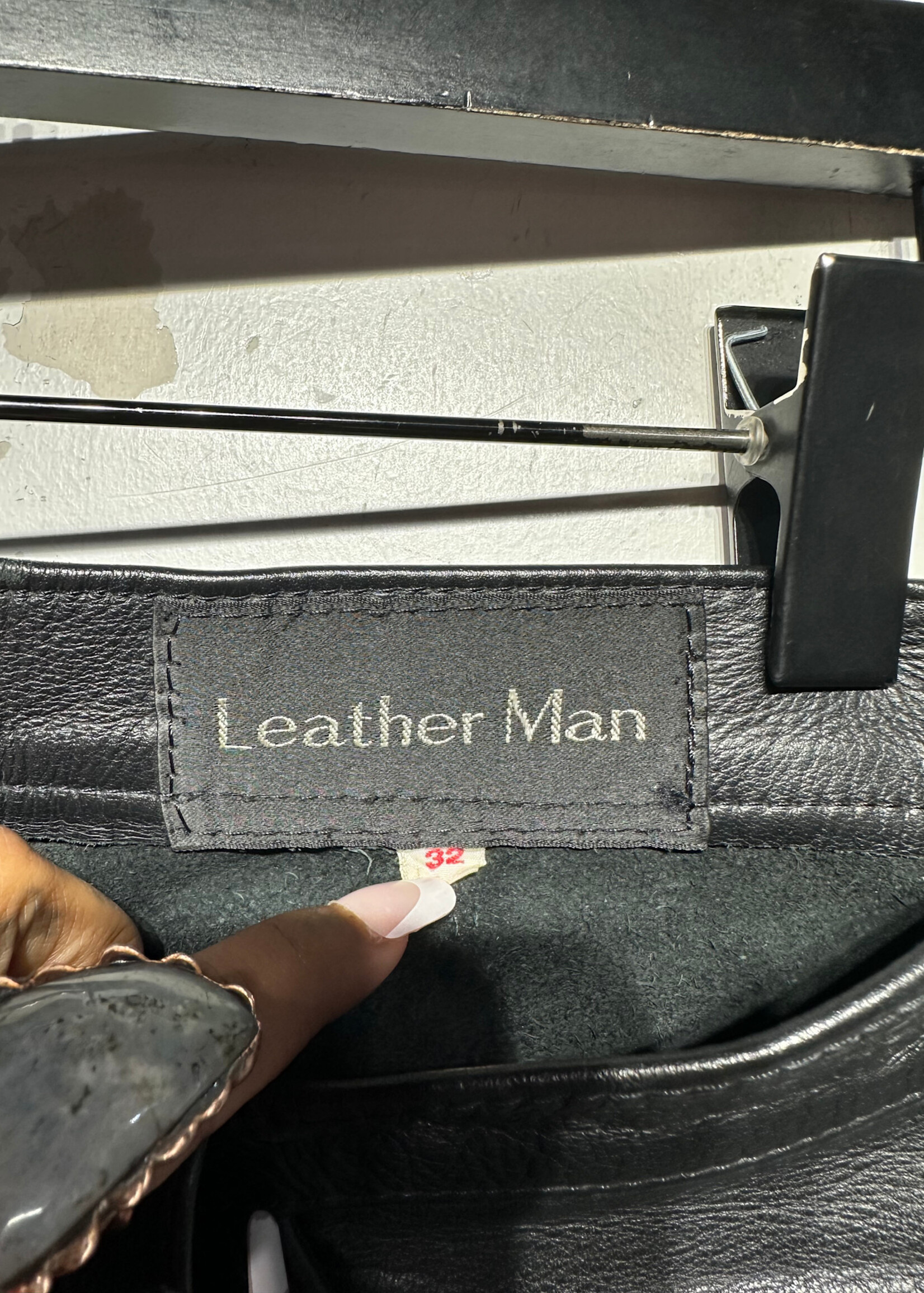 Leatherman Black Leather Pant Masc 32