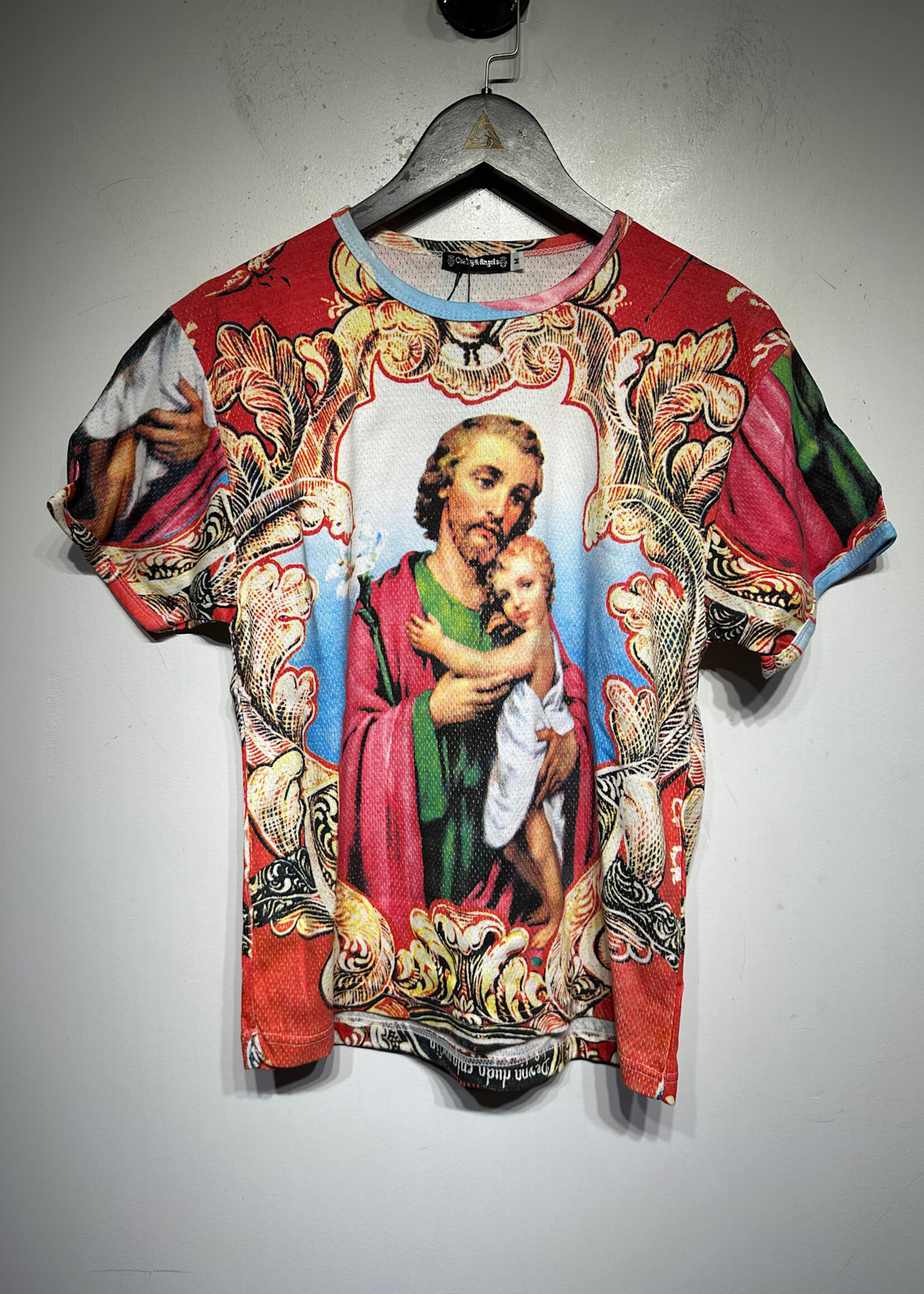 Cowboy And Angels Red Jesus AOP Tee Masc M