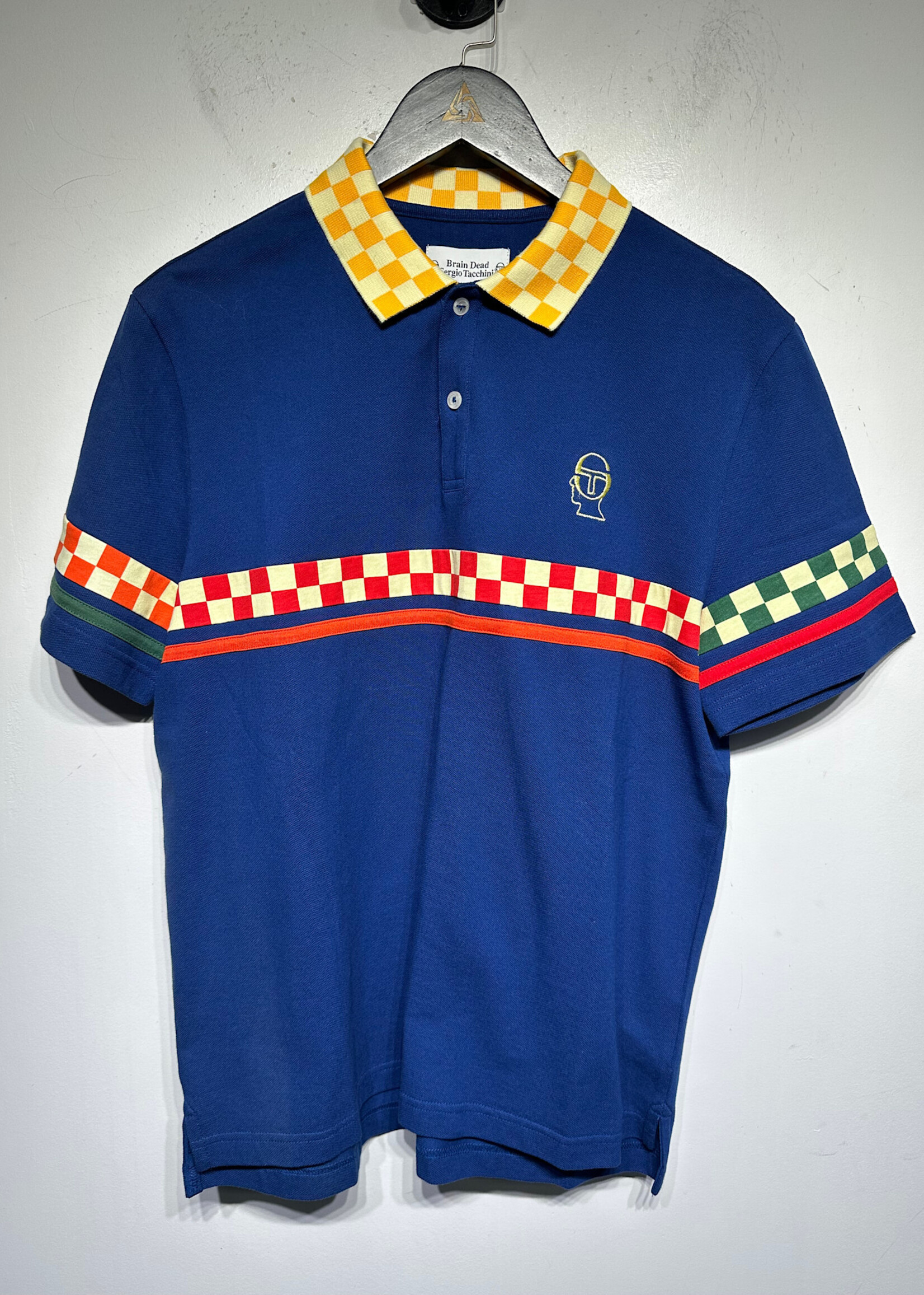 Braindead Sergio Tacchini Blue checkered Polo Masc M