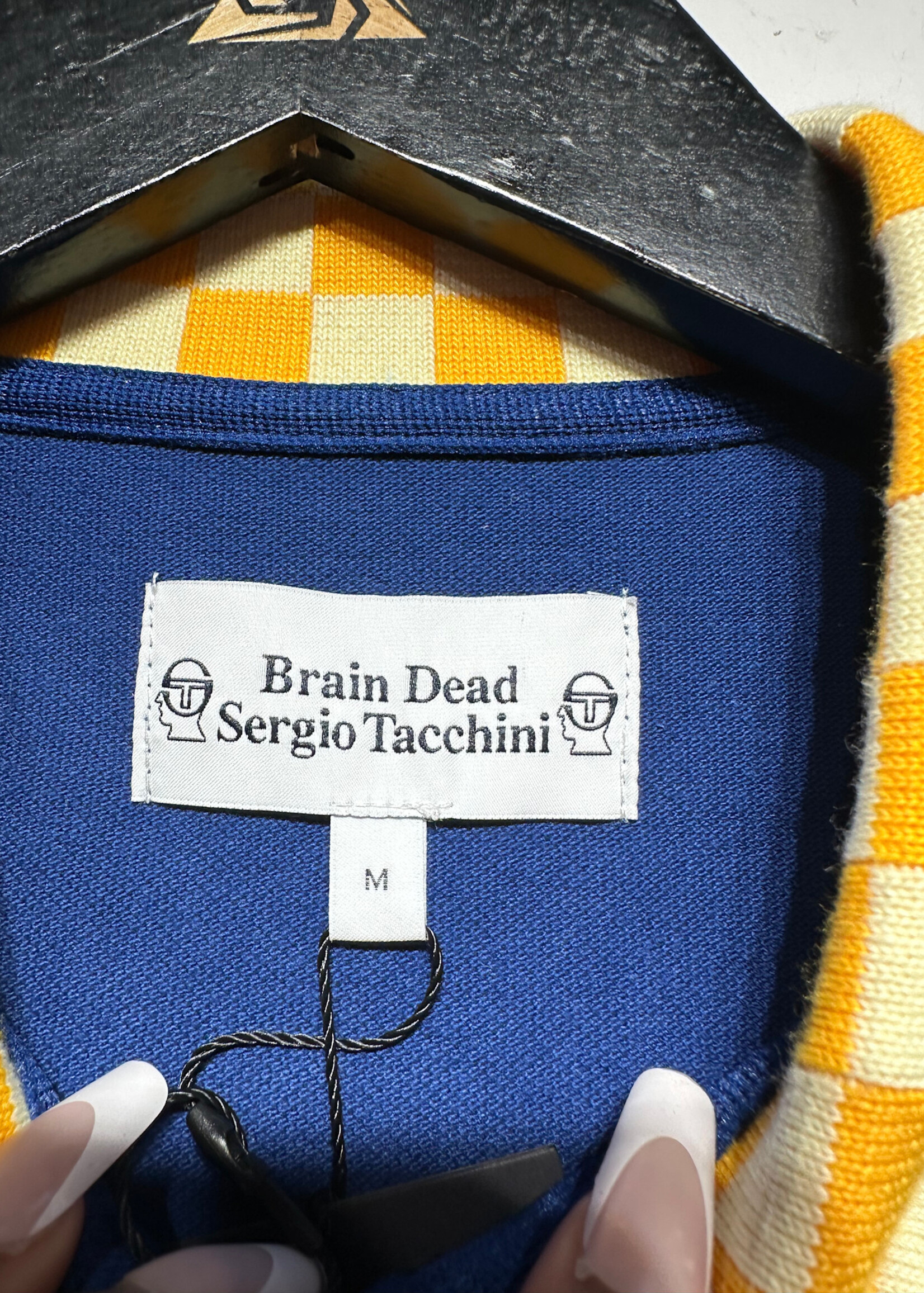 Braindead Sergio Tacchini Blue checkered Polo Masc M