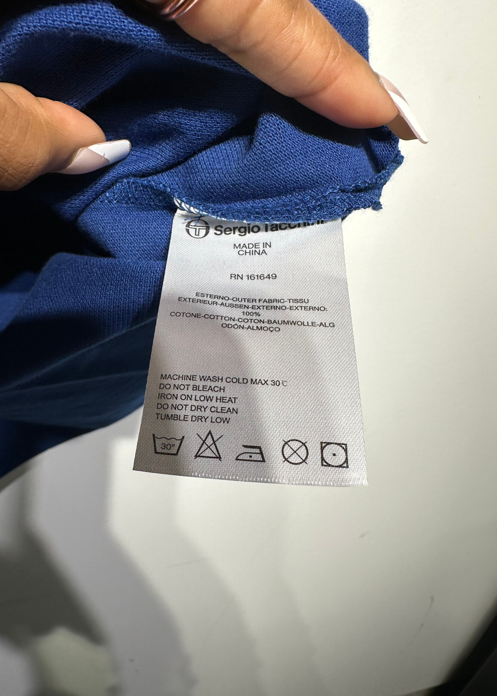 Braindead Sergio Tacchini Blue checkered Polo Masc M