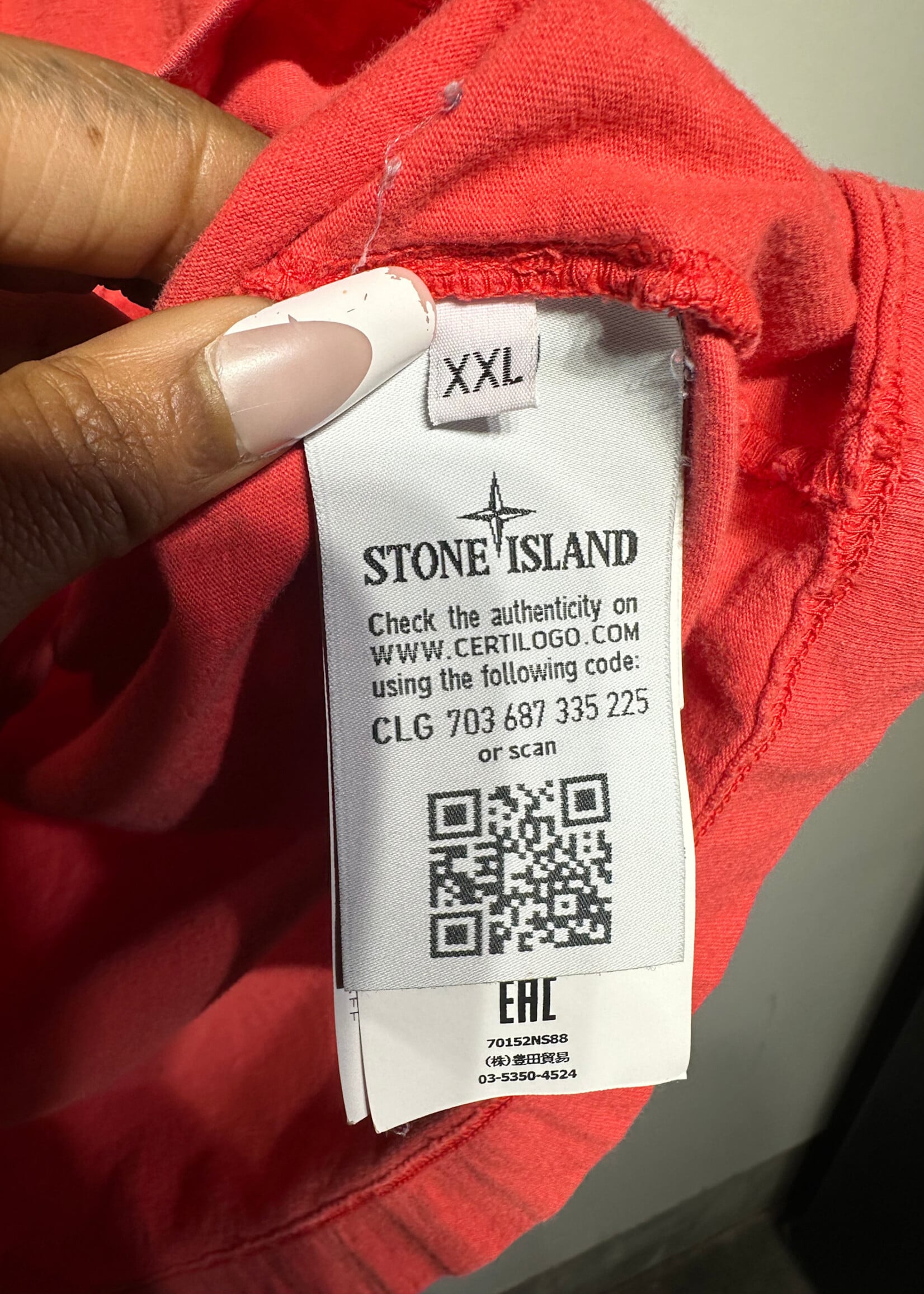 Stone Island Coral Double Logo Tee XL