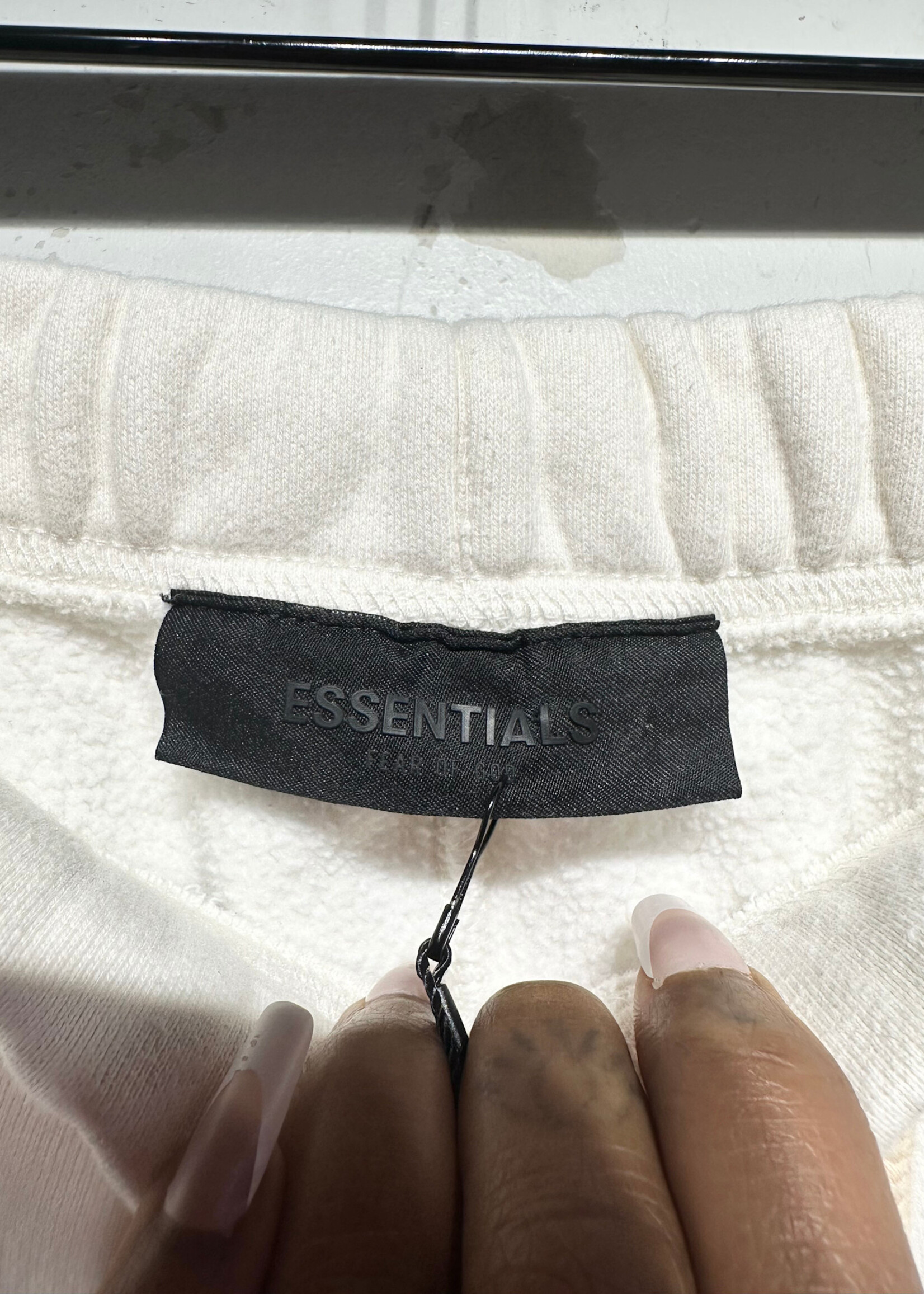 Essentials Grey Logo Cream Joggers 2X/34