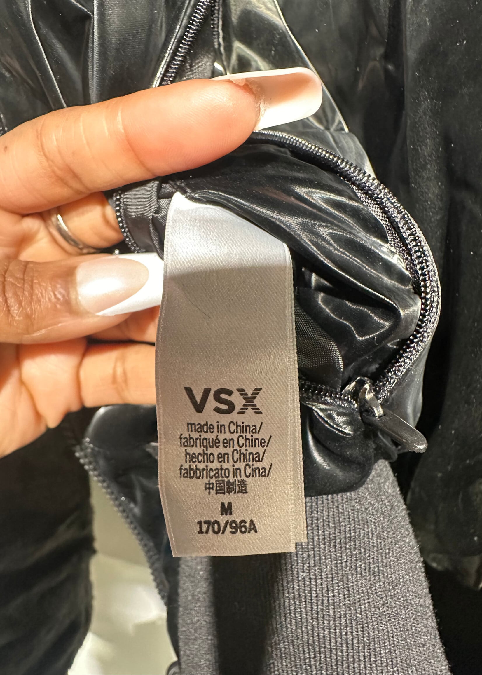 VSX Black Reversible Faux Fur Puffer Fem M