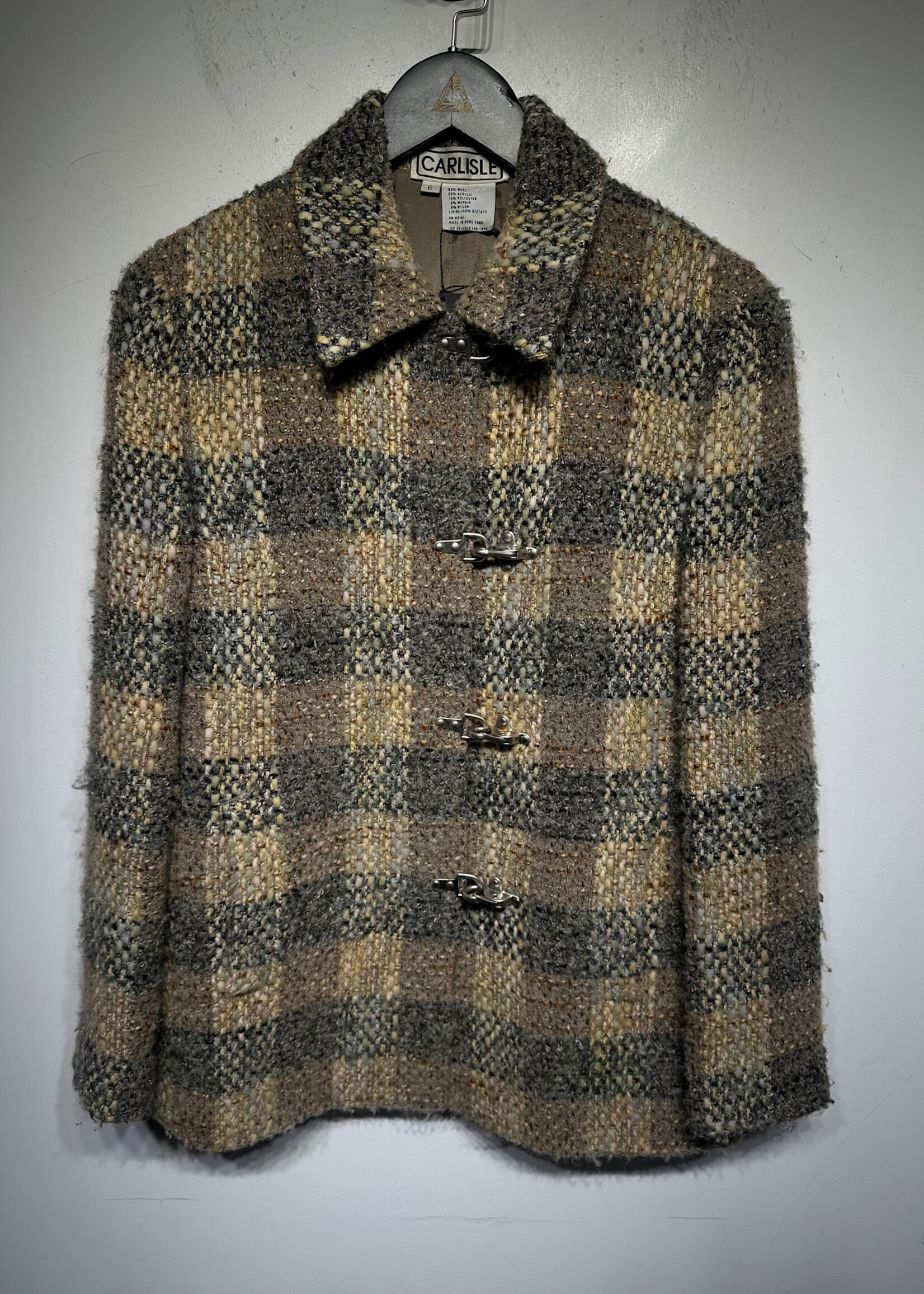 Carlisle Tweed Toggle Front Overcoat S