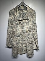 209wst Floral Animal Print Long Coat L