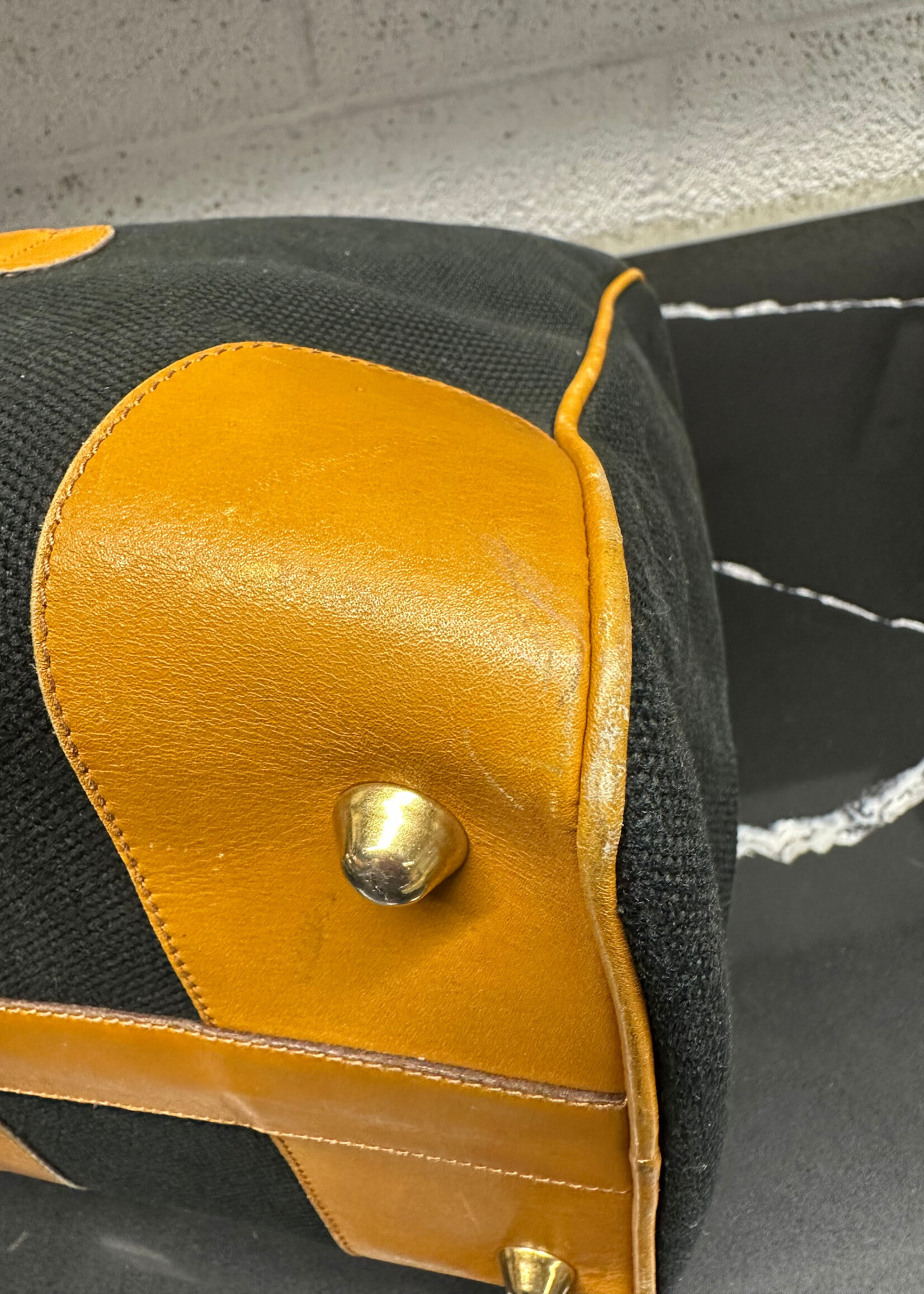 Valentino Vintage Black Canvas Duffle Bag  AS IS