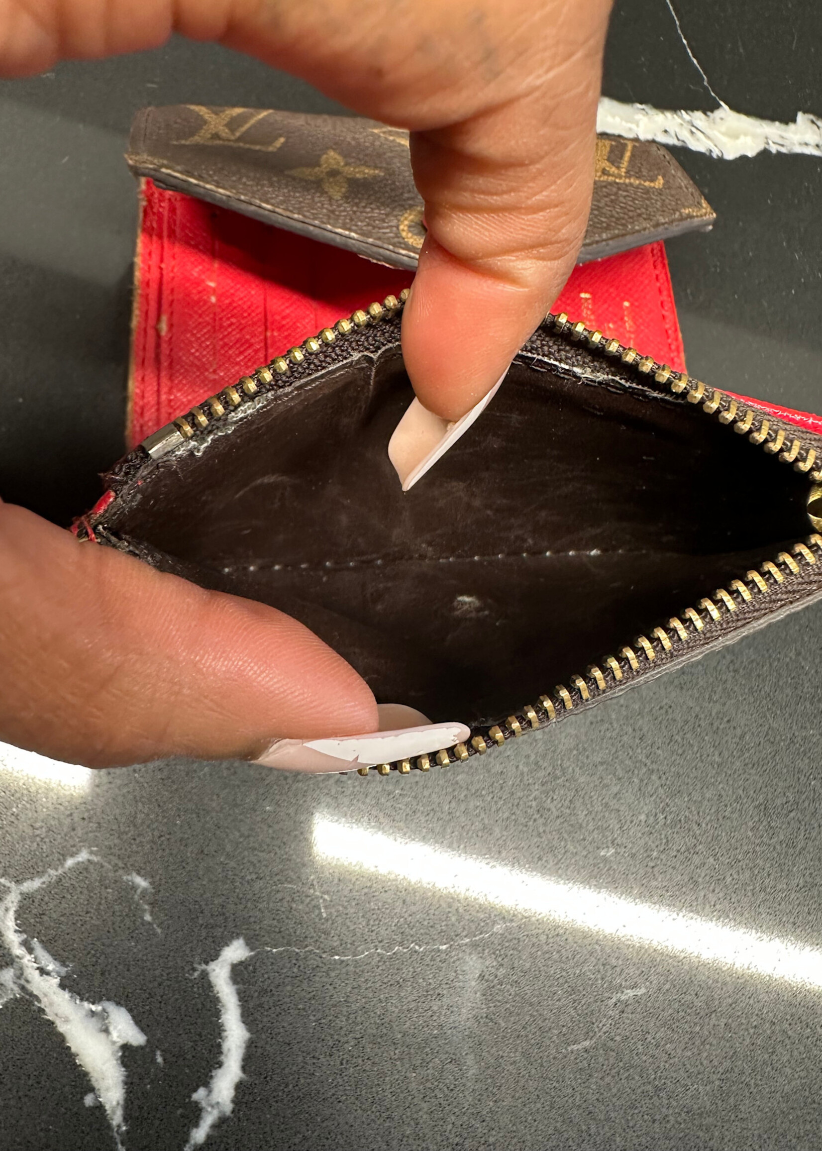 Louis Vuitton Brown Monogram Wallet AS IS
