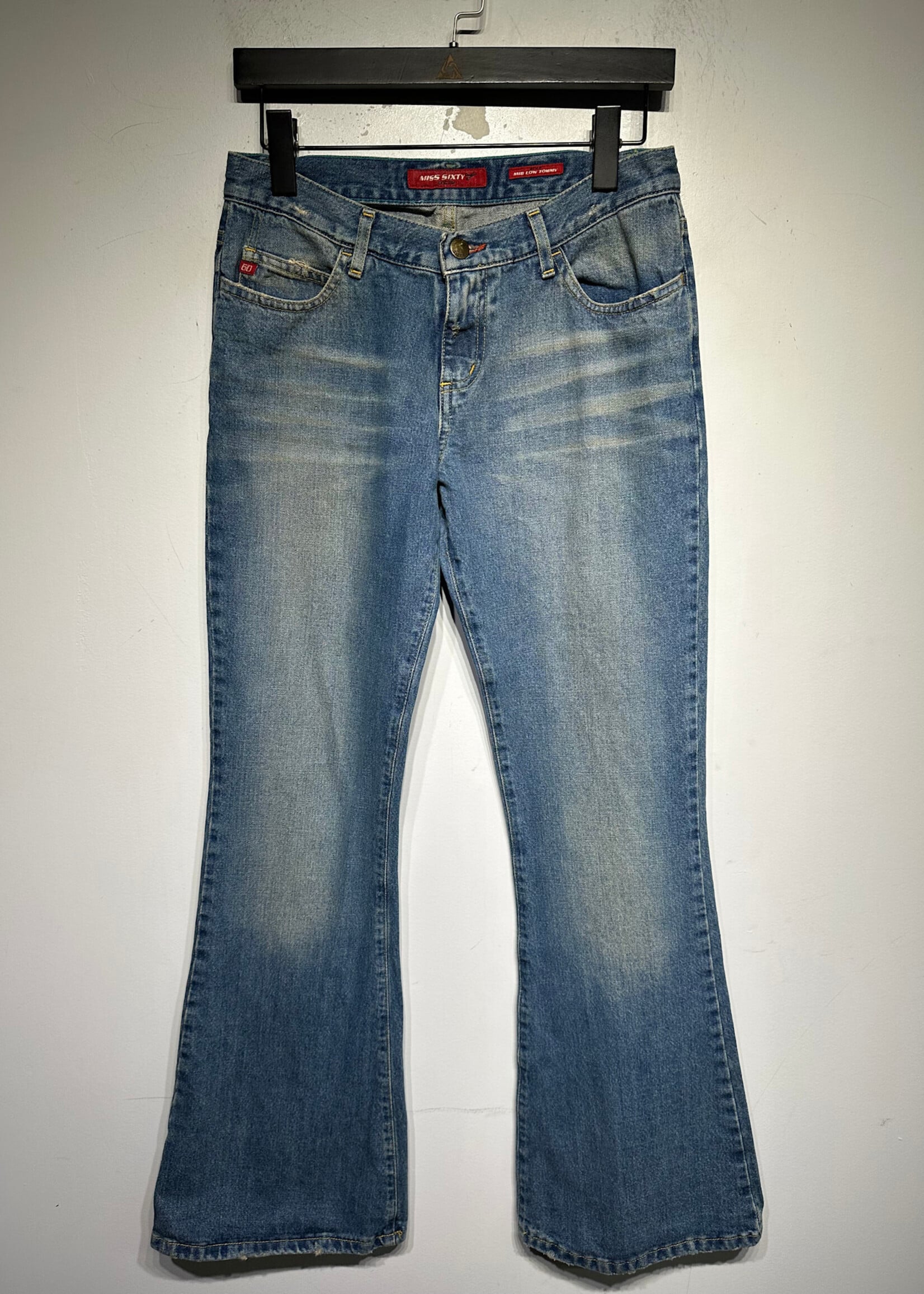 Miss Sixty Mid Wash Wide Flared Denim Fem 28"