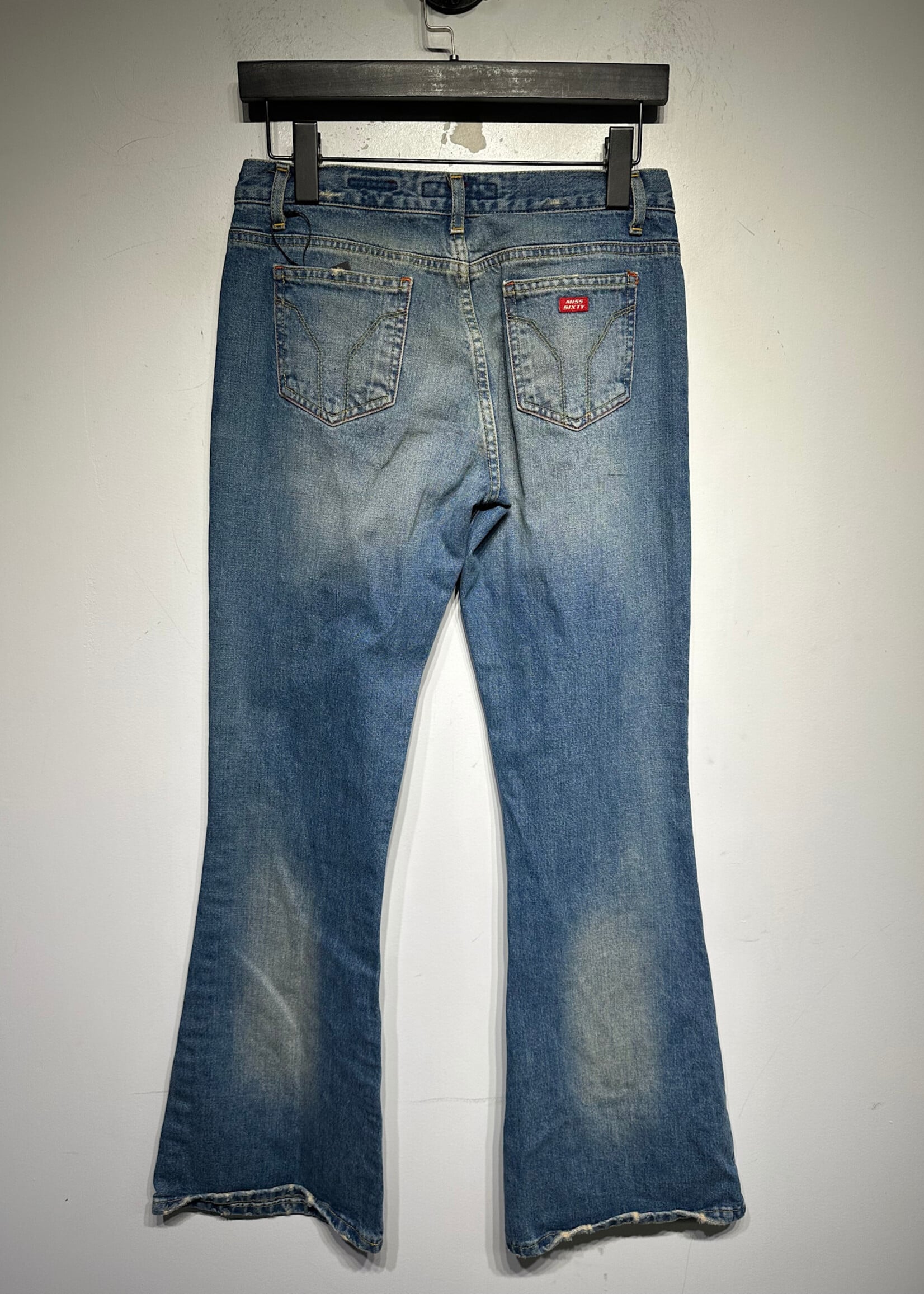 Miss Sixty Mid Wash Wide Flared Denim Fem 28"