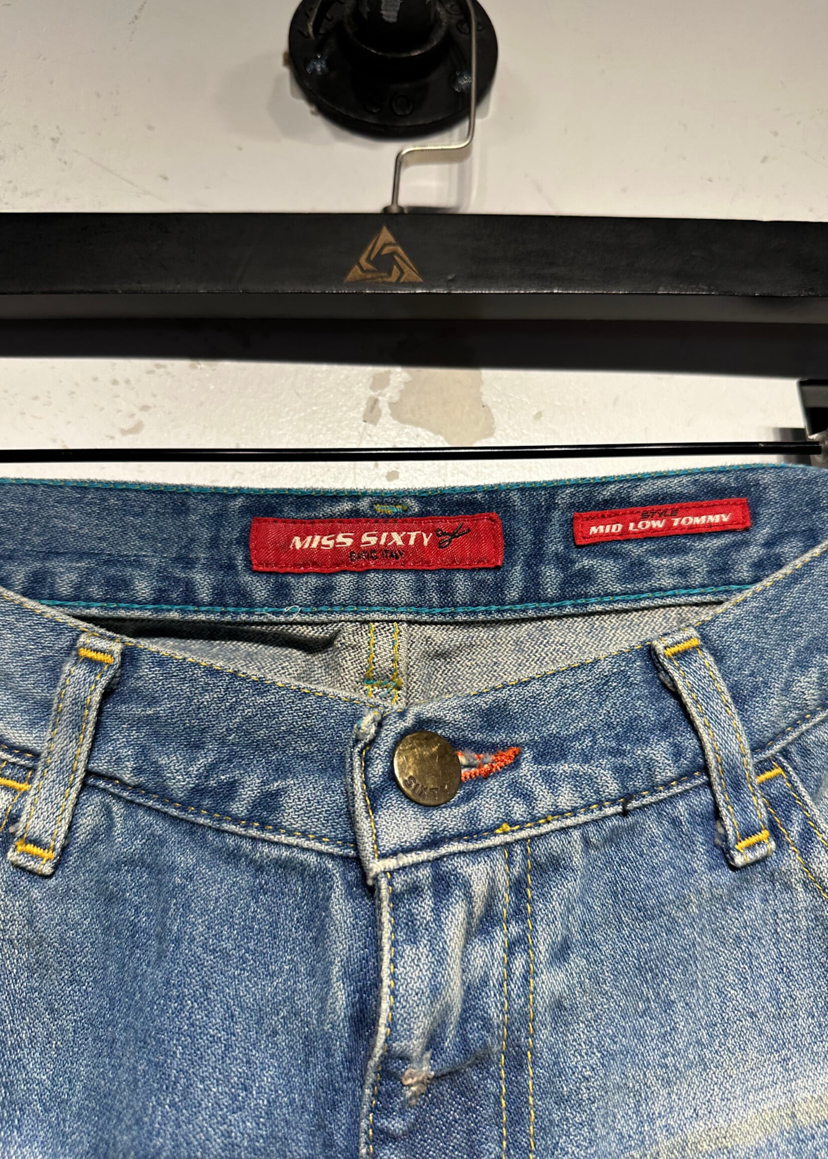 Miss Sixty Mid Wash Wide Flared Denim Fem 28"