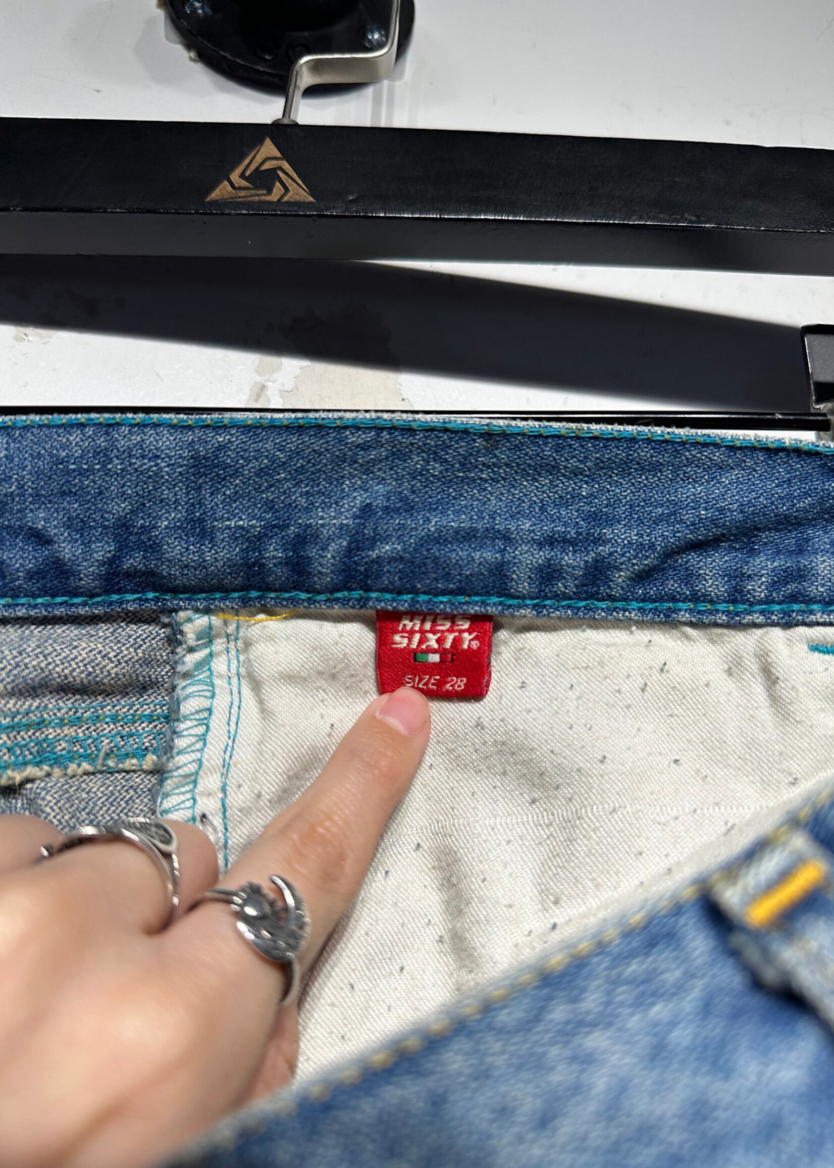 Miss Sixty Mid Wash Wide Flared Denim Fem 28"