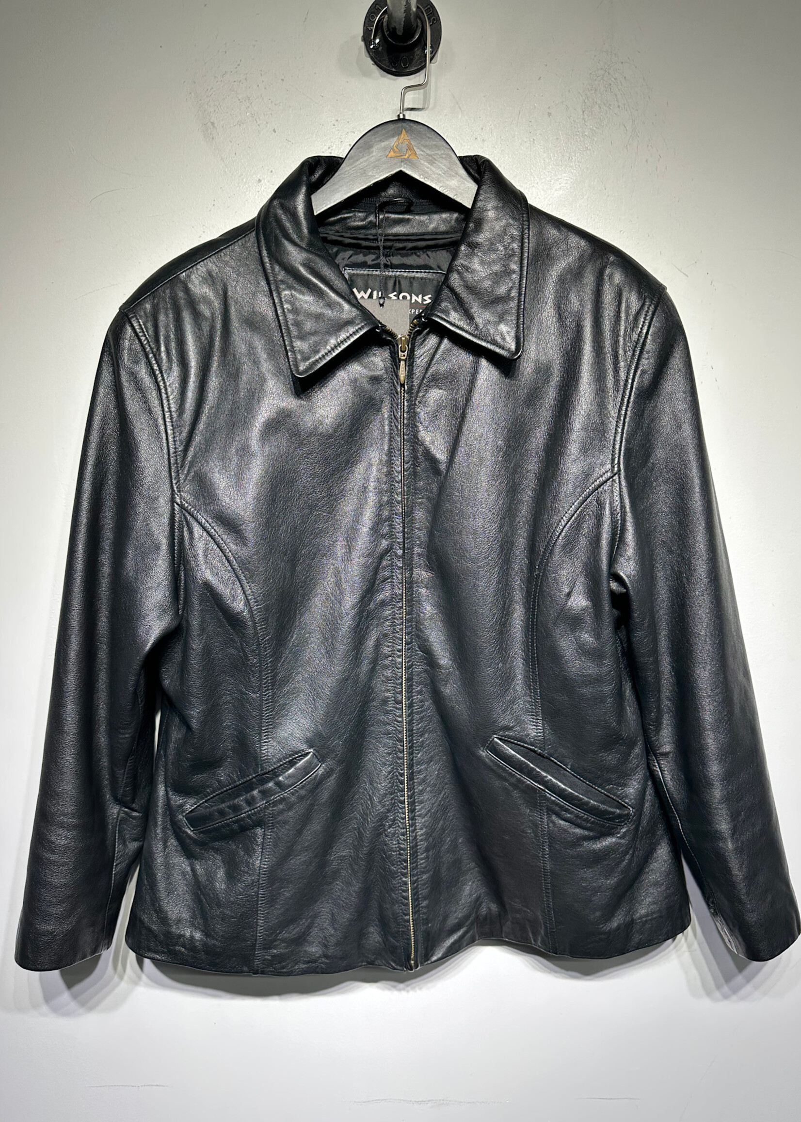 Wilsons Black Essential Leather Jacket Masc XL