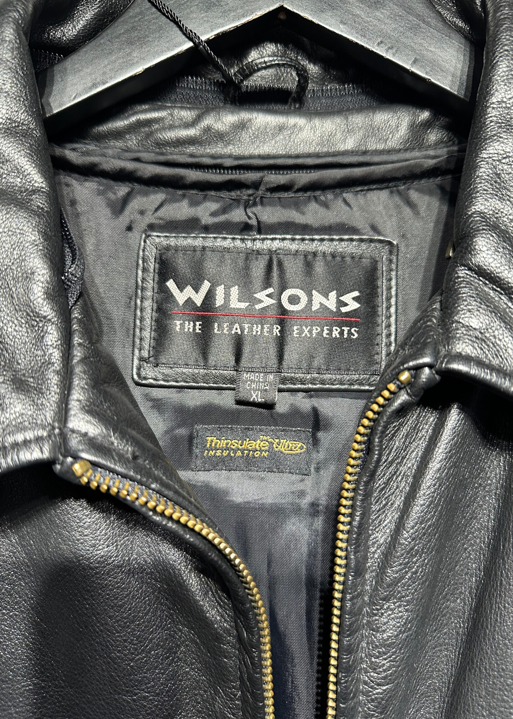 Wilsons Black Essential Leather Jacket Masc XL