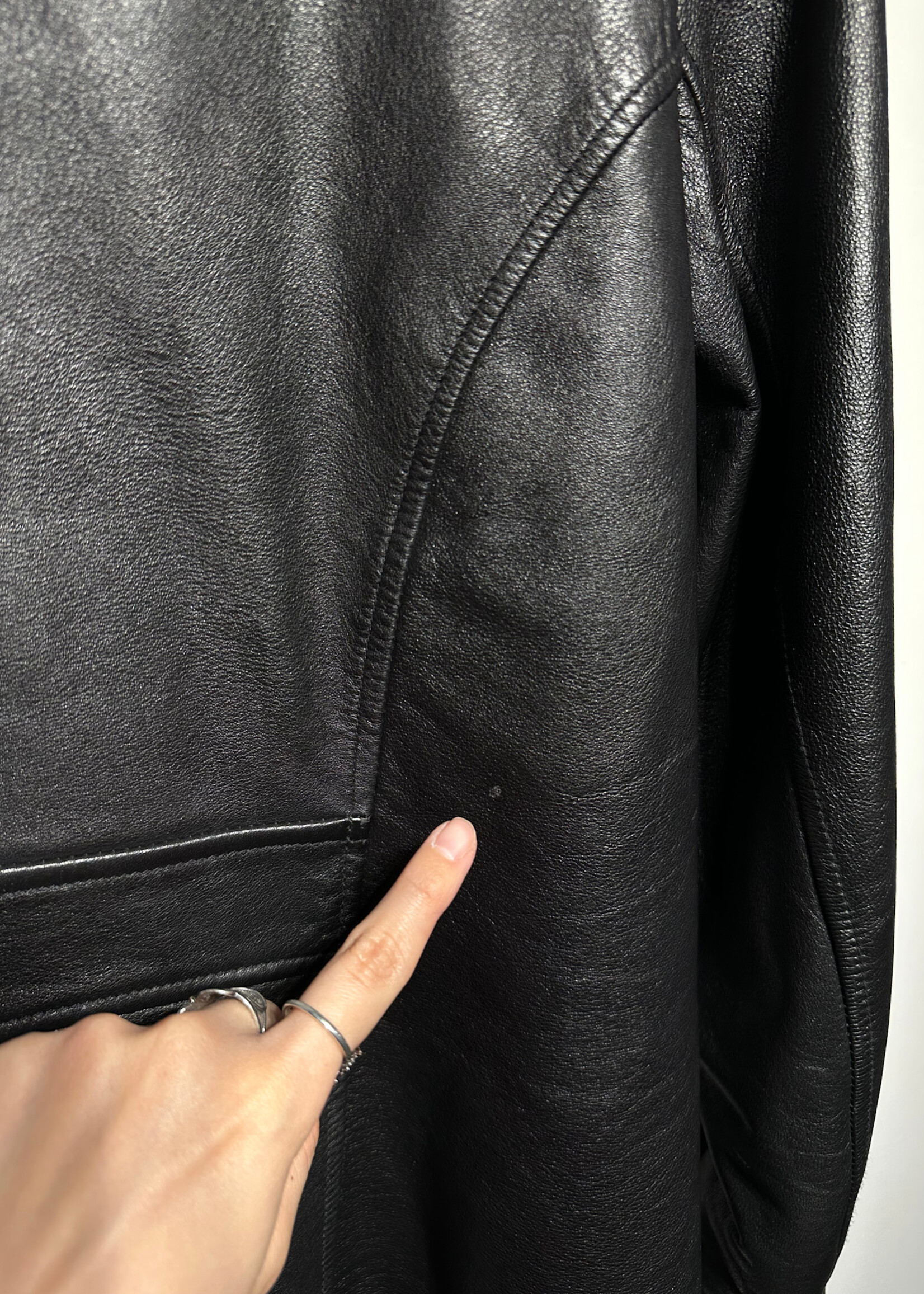 Wilsons Black Essential Leather Jacket Masc XL