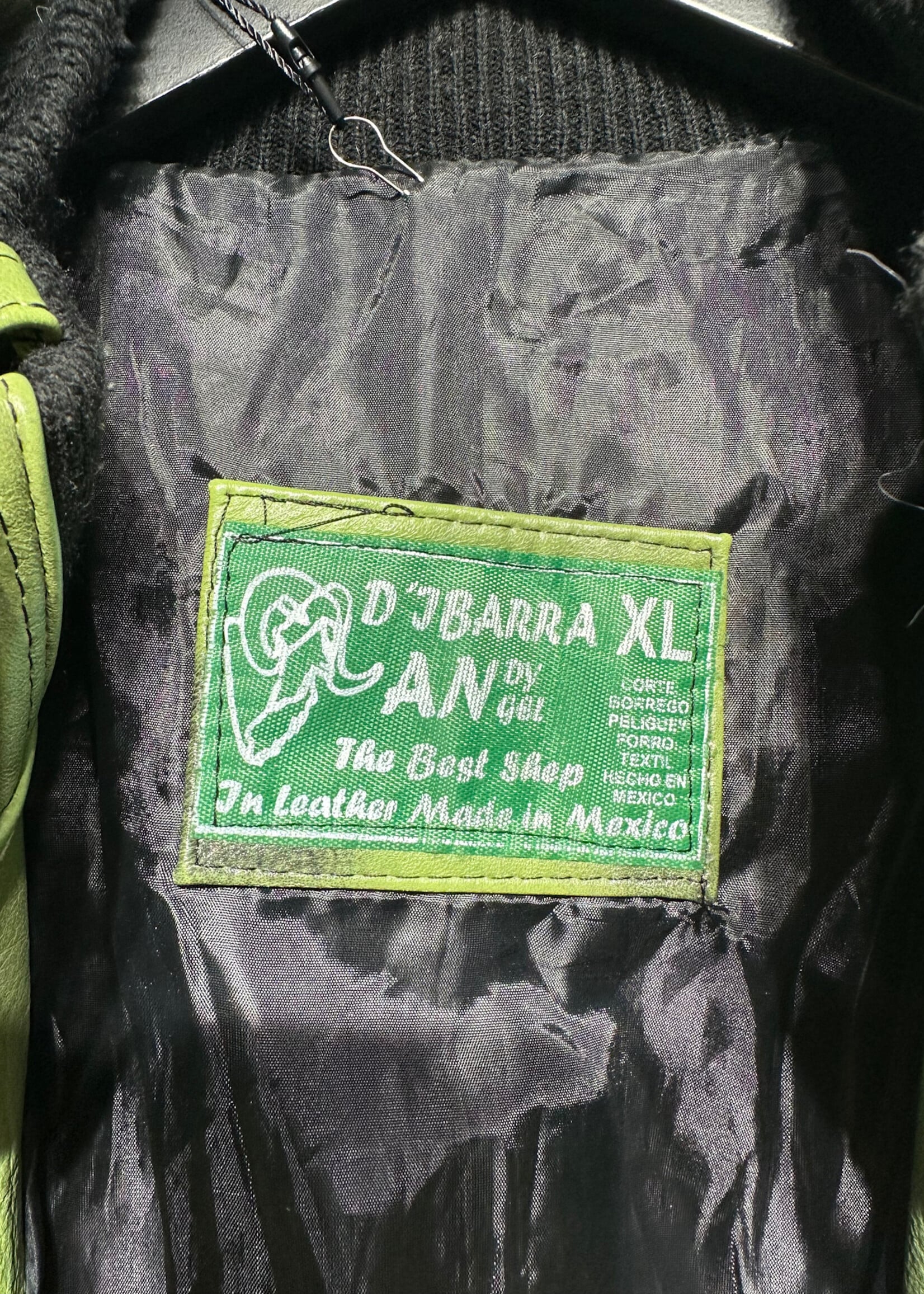 DJ Barra Faded Green Moto Style Jacket Masc XL