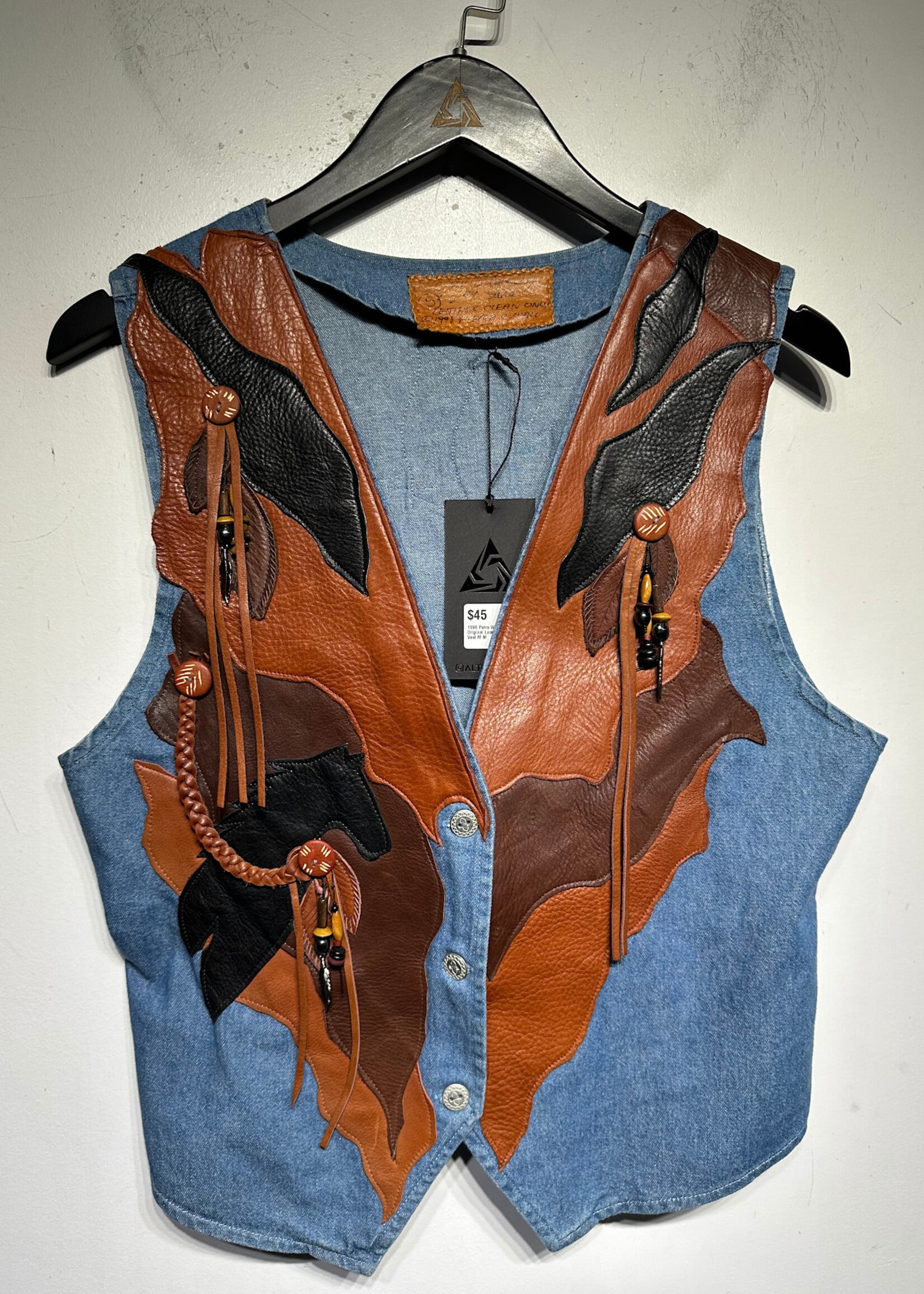 1998 Petra Wall Original Leather Vest M