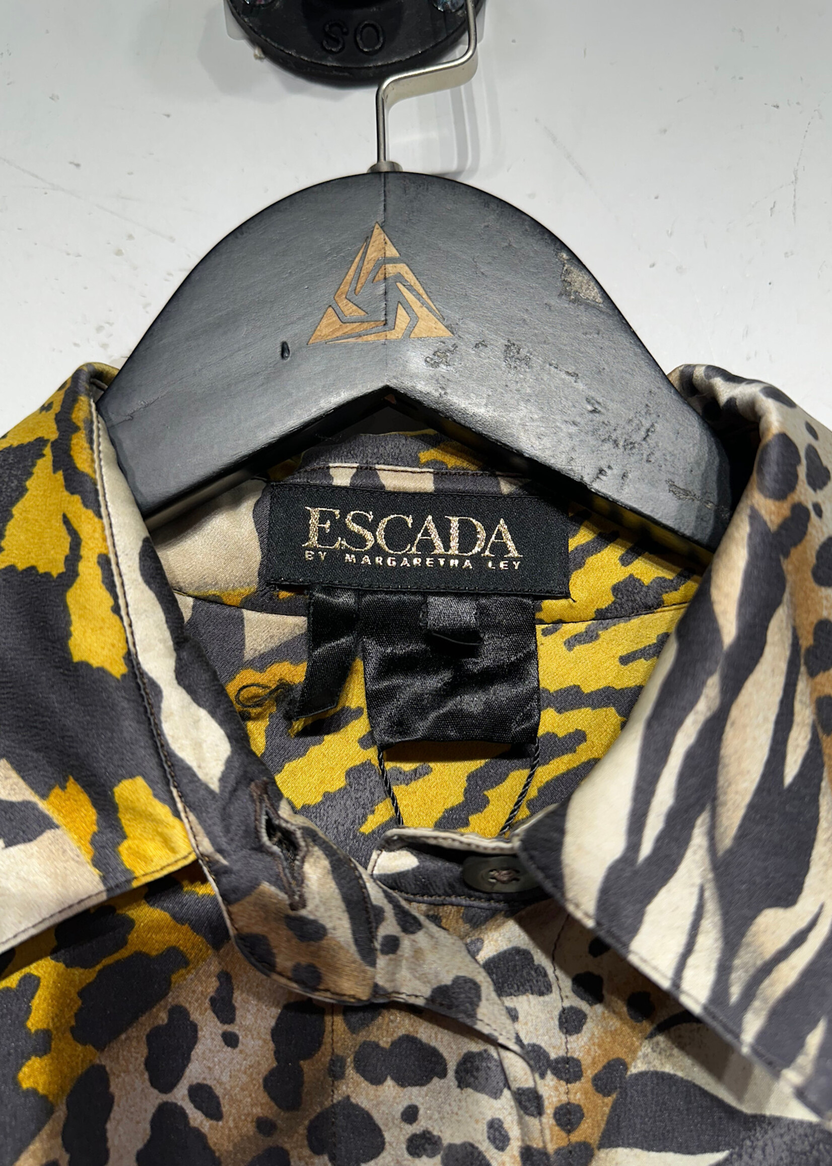 Escada Silk Animal Print Blouse M