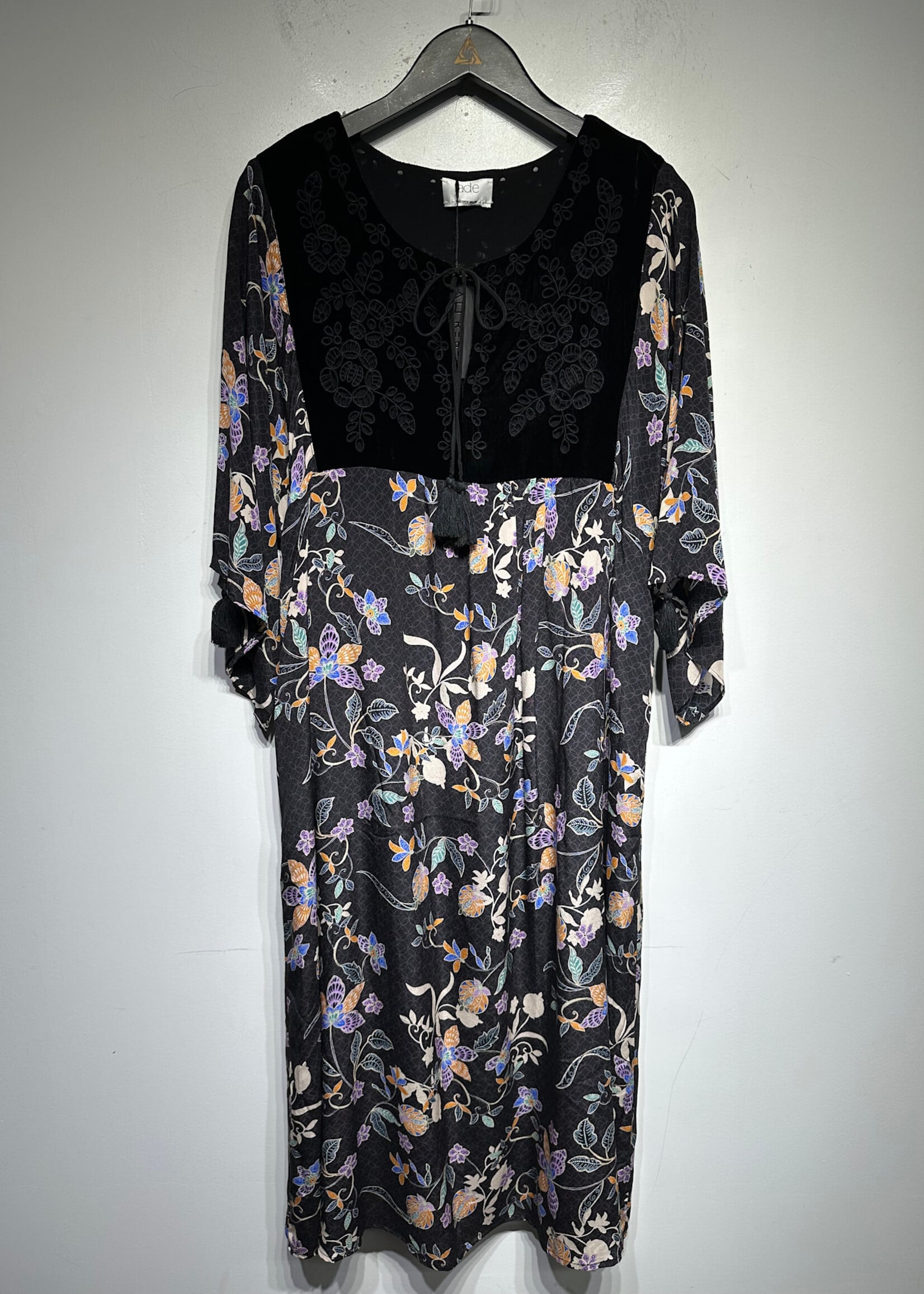 Jade Johnny Was Black Silk Dress Fem M