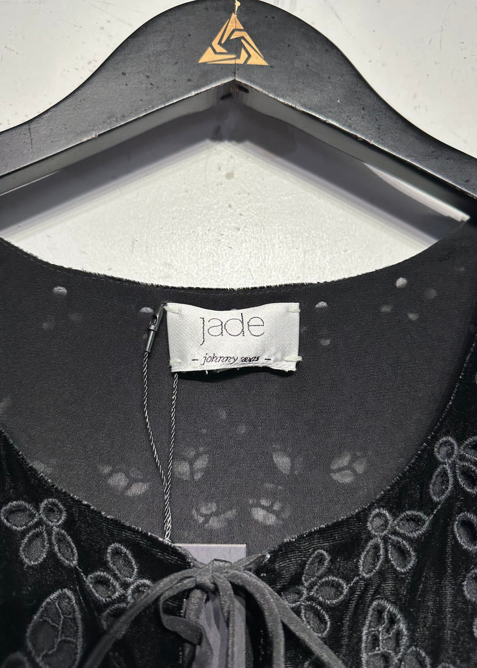 Jade Johnny Was Black Silk Dress Fem M
