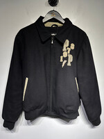 Pelle Pelle Black Wool Zip Jacket Fem L AS IS