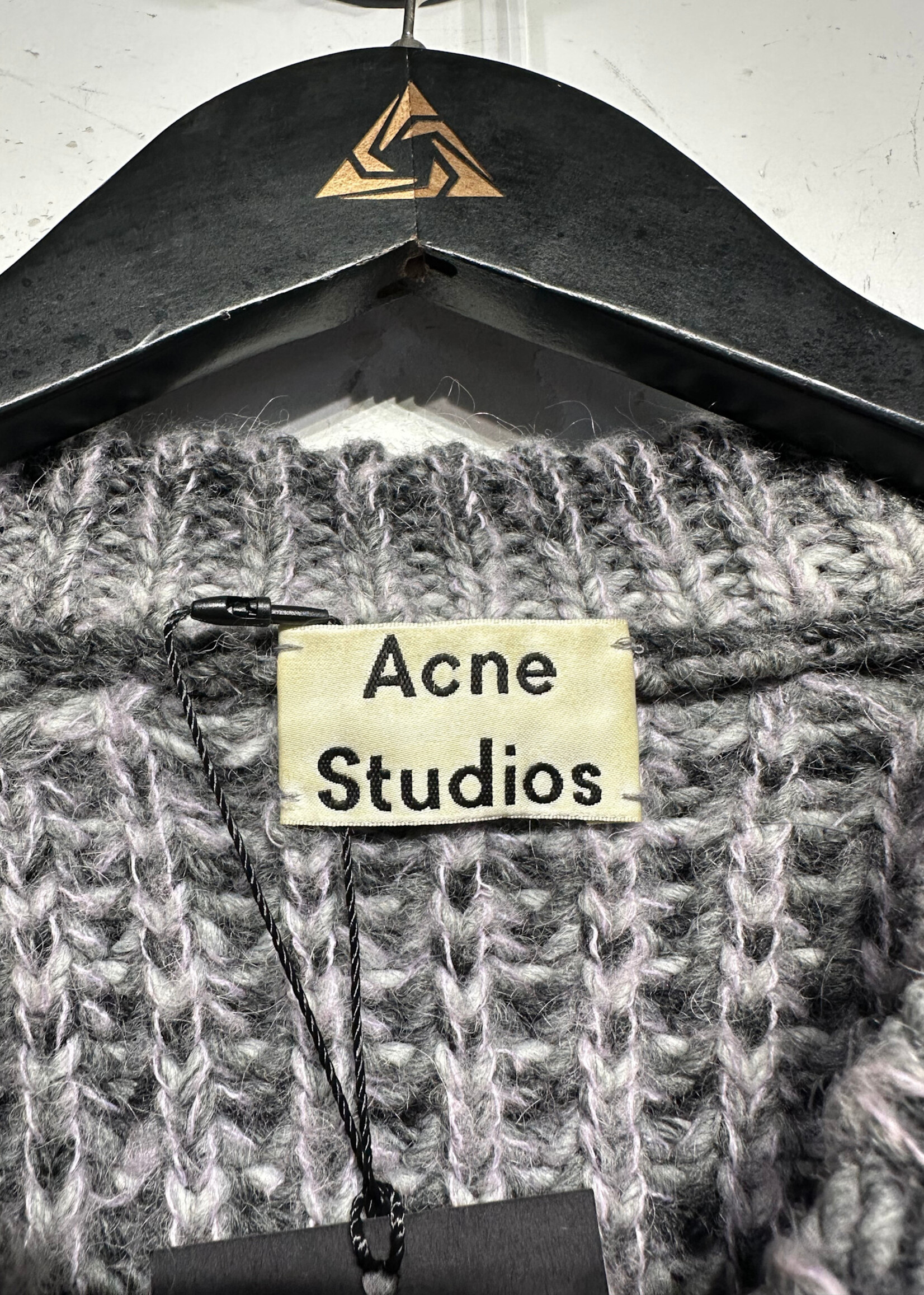 Acne Studios Grey Purple Knit Sweater XS