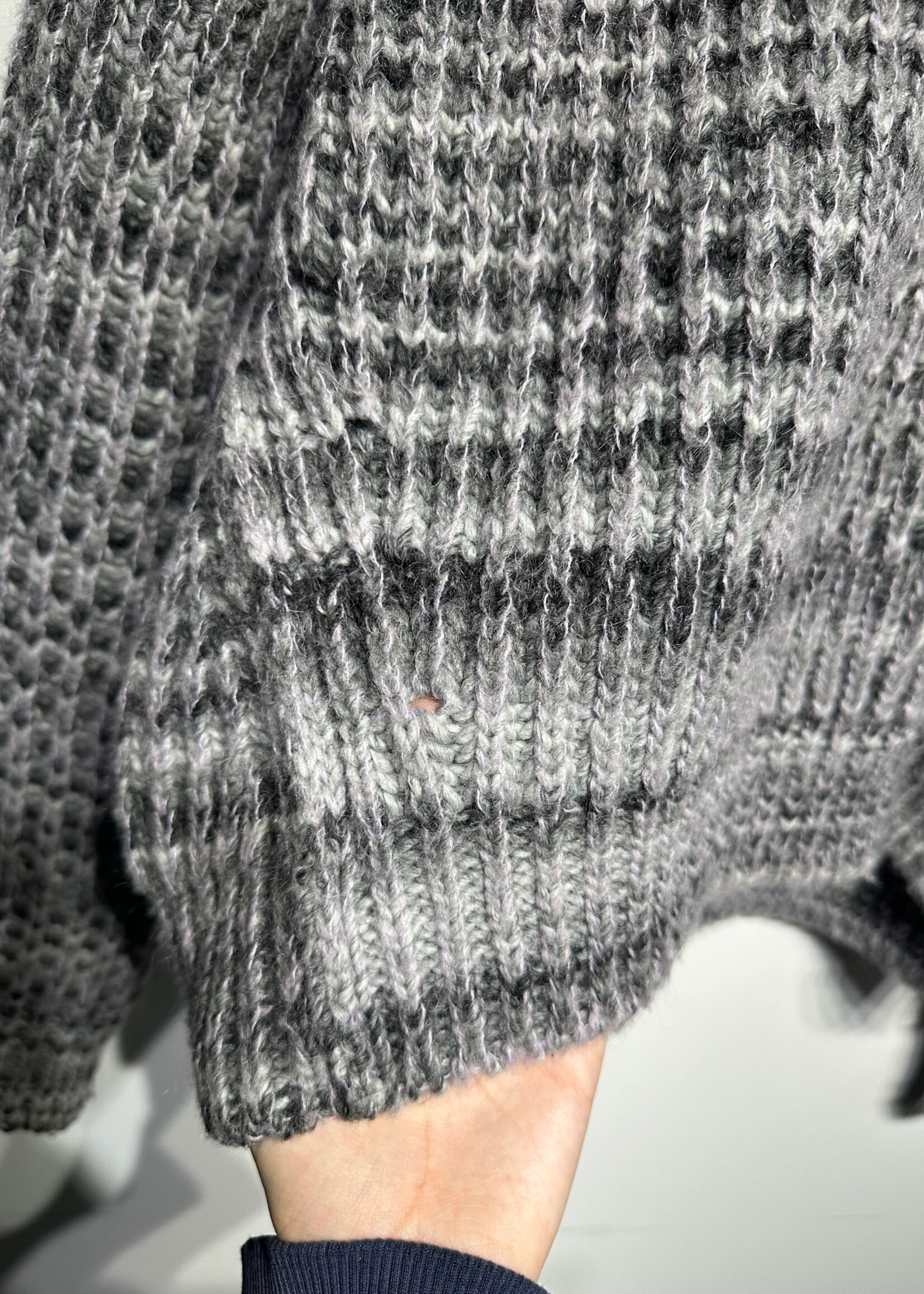 Acne Studios Grey Purple Knit Sweater XS