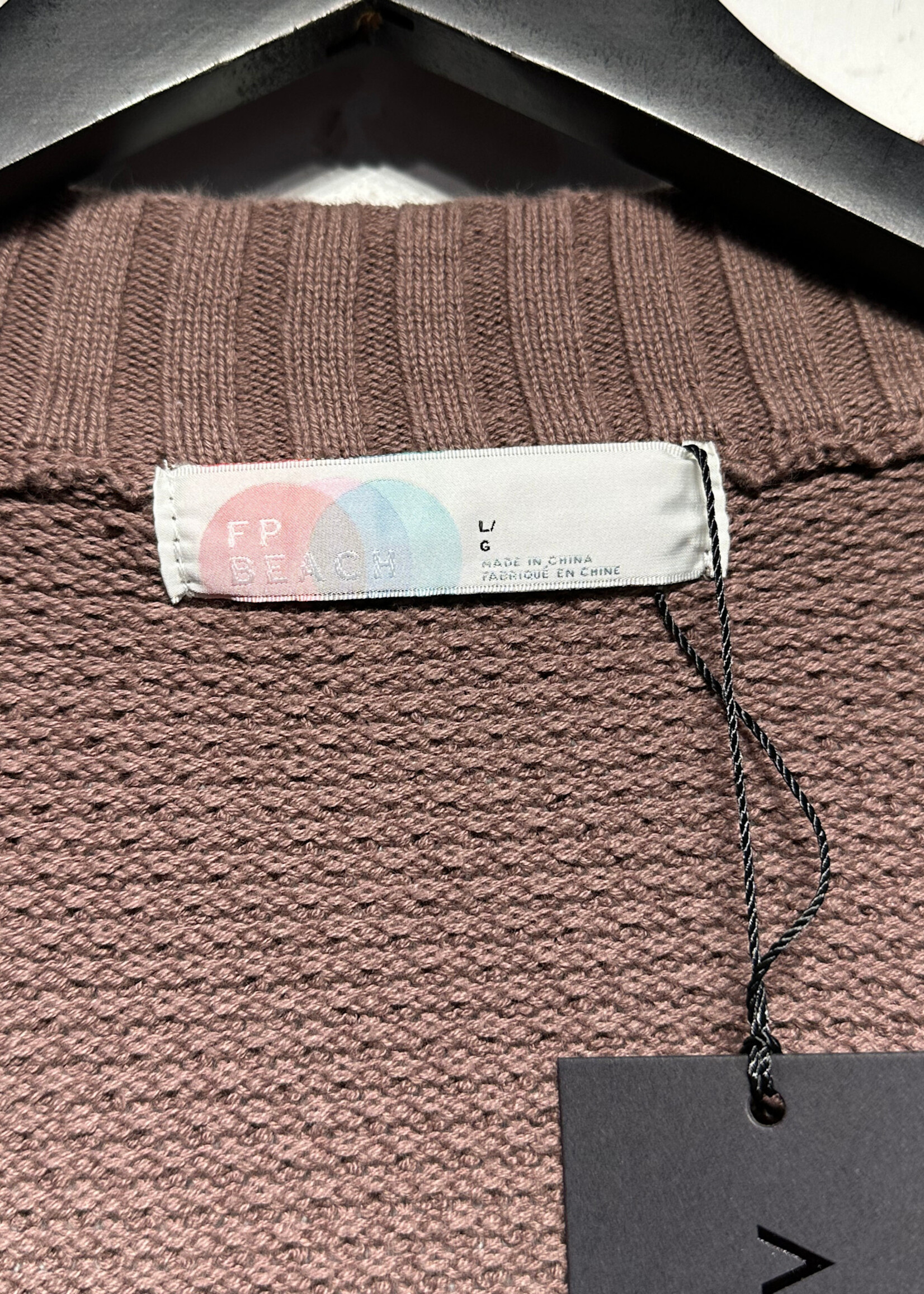 FP Beach Brown Waffle Knit Set Fem L