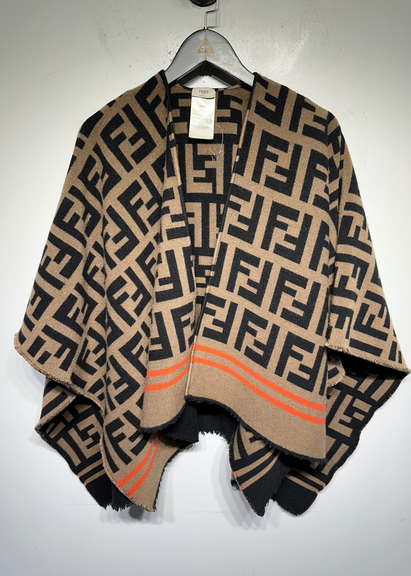 Fendi Zucca Print Poncho OS